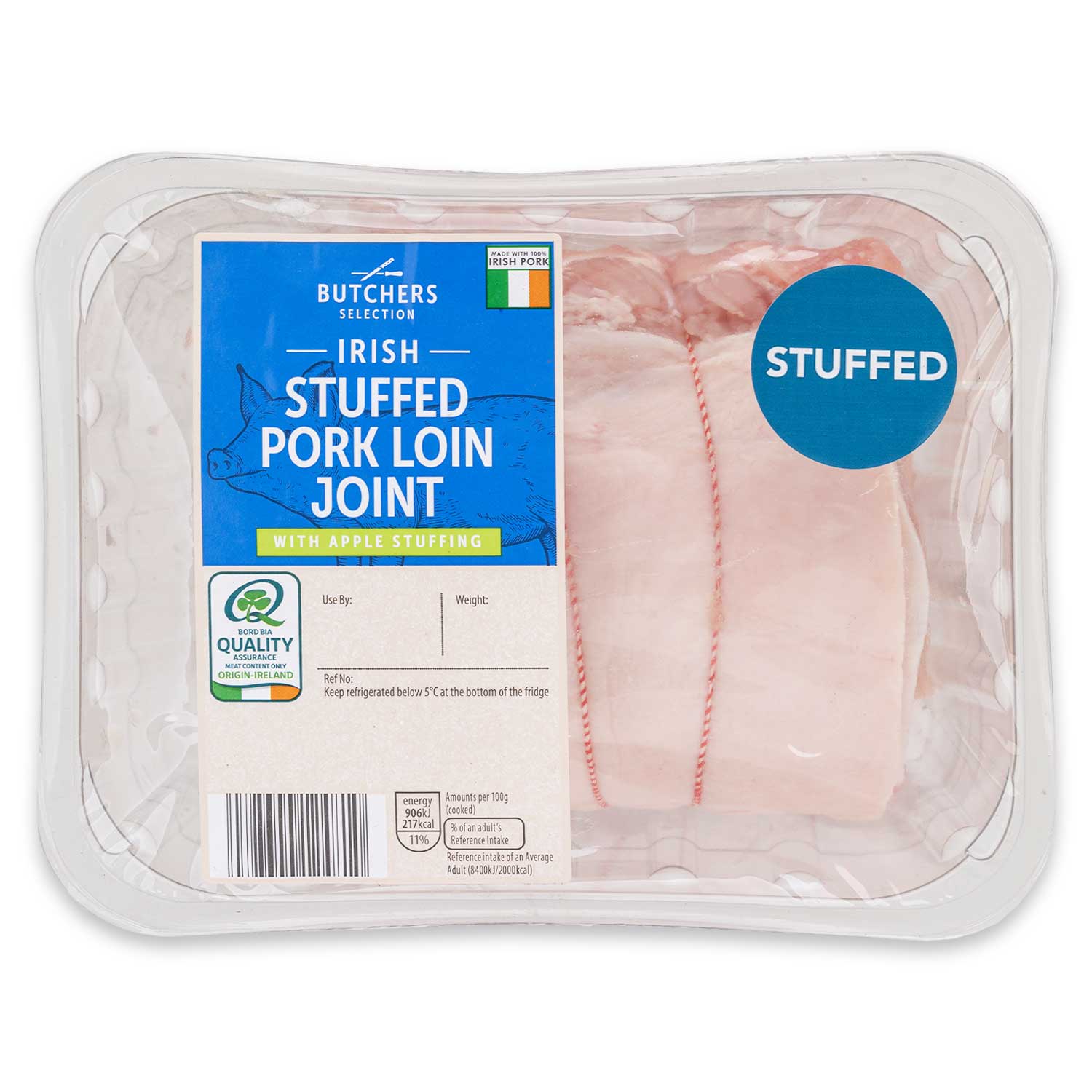 Irish Stuffed Pork Loin Joint With Apple Stuffing 1kg Butcher S