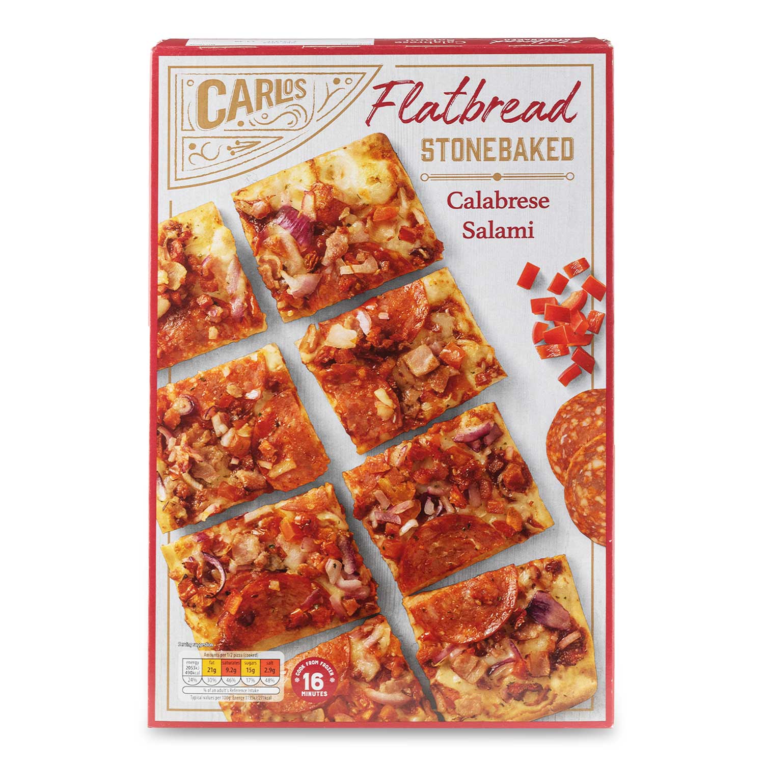 Stonebaked Flatbread Calabrese Salami Pizza G Carlos Aldi Ie