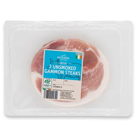 Irish Unsmoked Gammon Steaks G Pack Butcher S Selection Aldi Ie