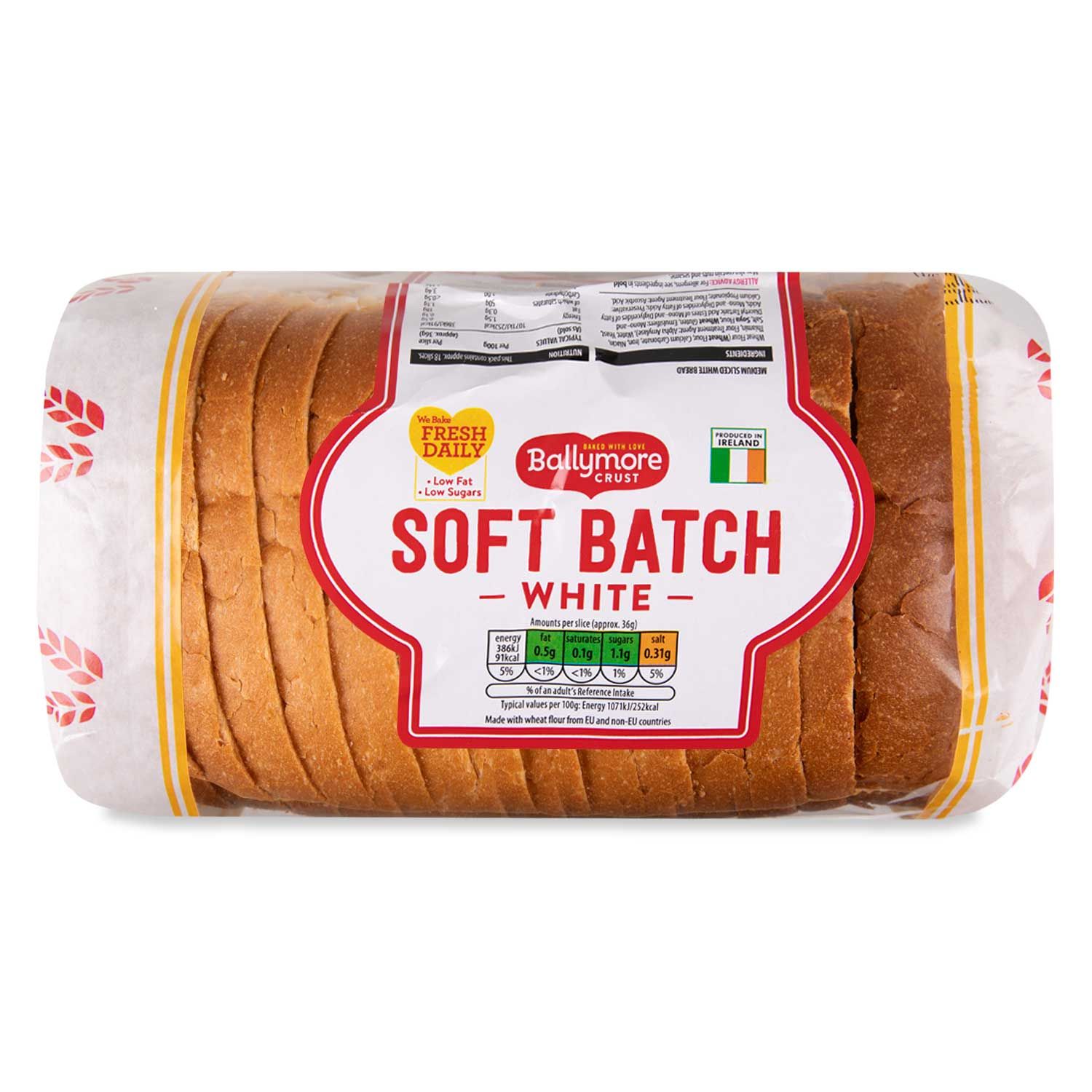 Soft Batch White Medium Sliced Bread 650g Ballymore Crust ALDI IE