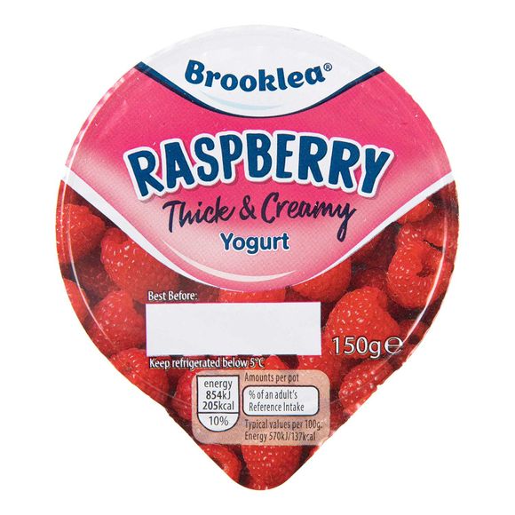 Raspberry Thick Creamy Yogurt 150g Brooklea ALDI IE