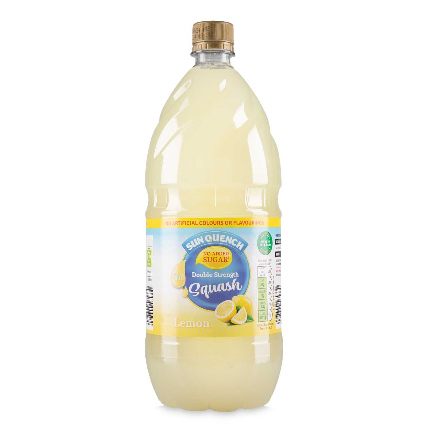 Double Strength Lemon Squash No Added Sugar 1 5l Sun Quench ALDI IE