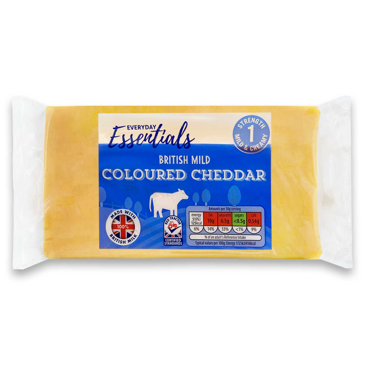 Everyday Essentials British Mild Coloured Cheddar Cheese 900g ALDI