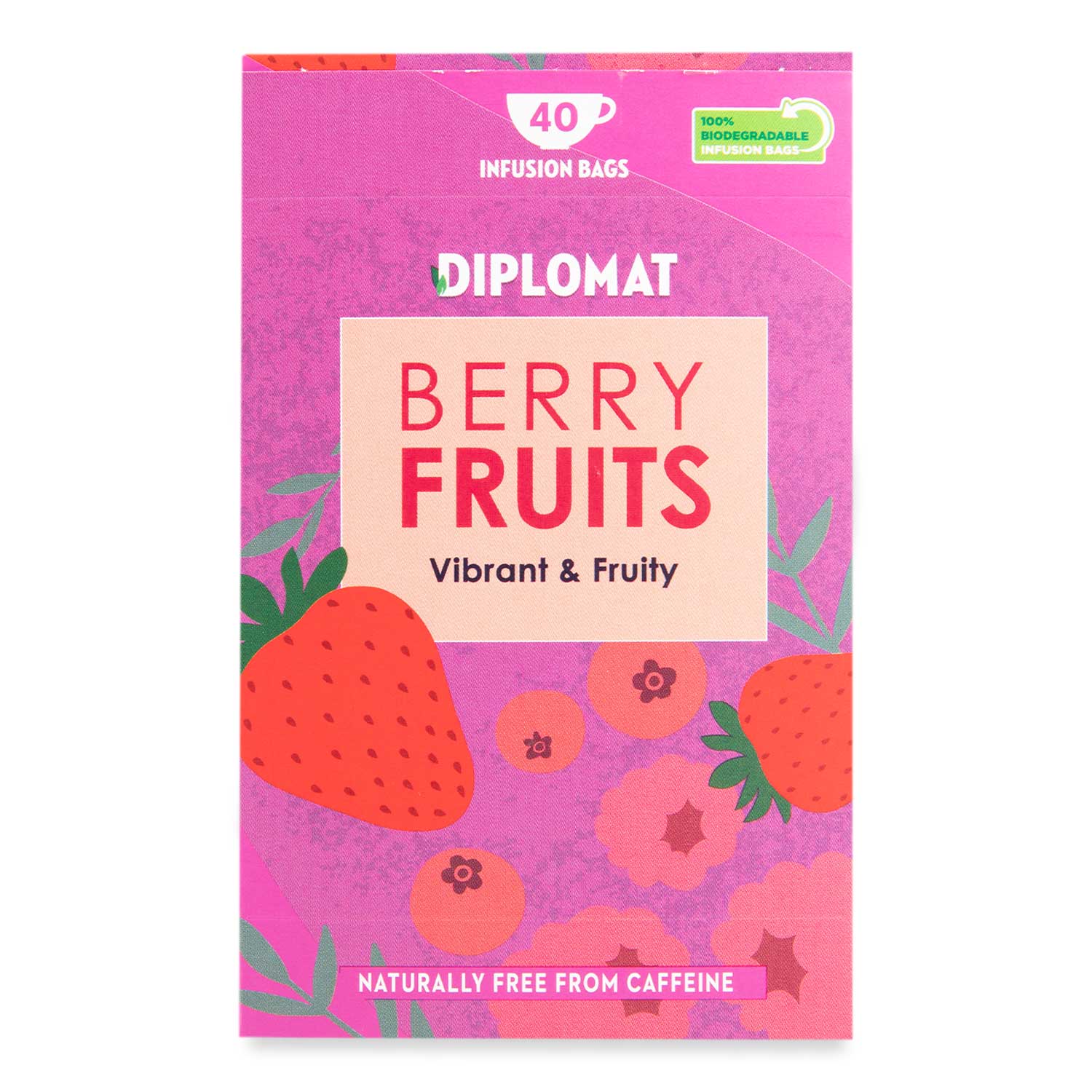 Diplomat Berry Fruits Vibrant & Fruity Infusion Bags 40 Pack