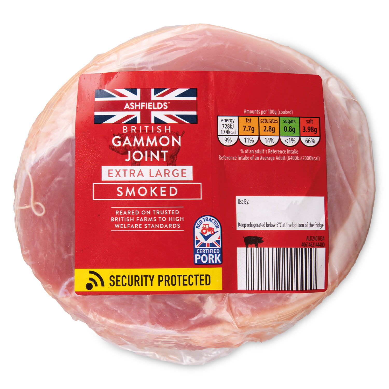 Ashfields British Smoked Gammon Joint Extra Large 2kg