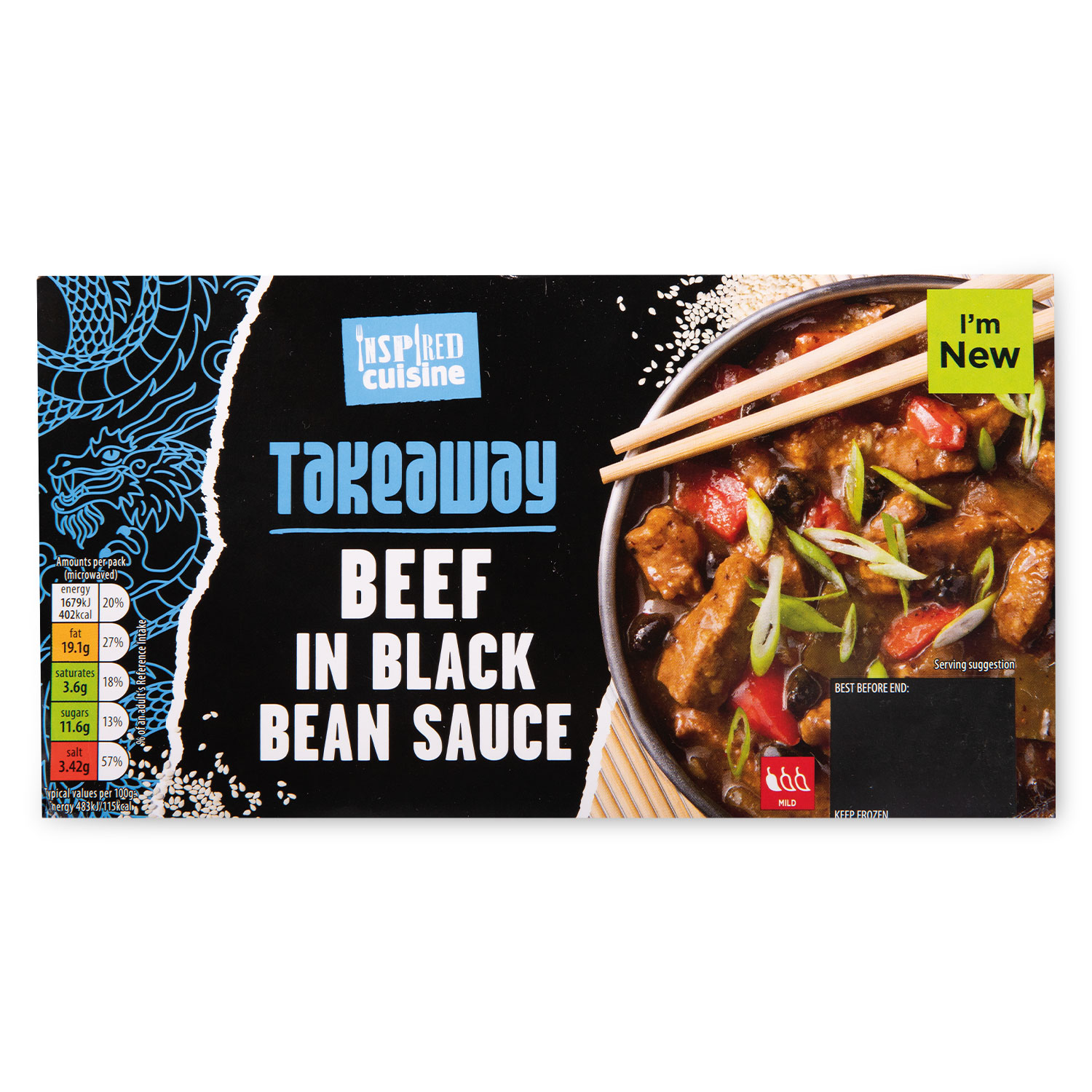 Inspired Cuisine Take Away Beef In Black Bean Sauce 375g