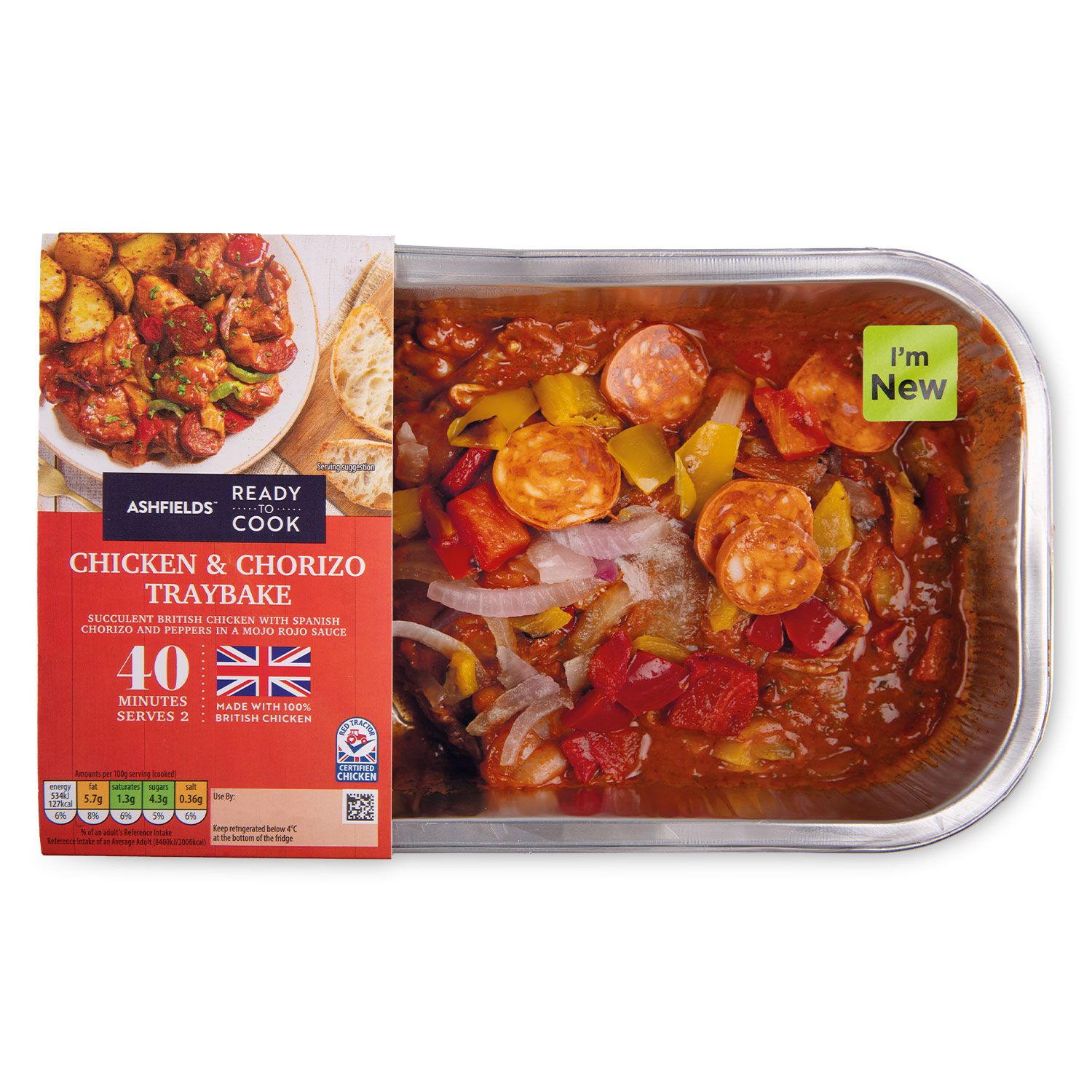 Ashfields Ready To Cook Spanish Inspired Chicken & Chorizo Traybake 485g