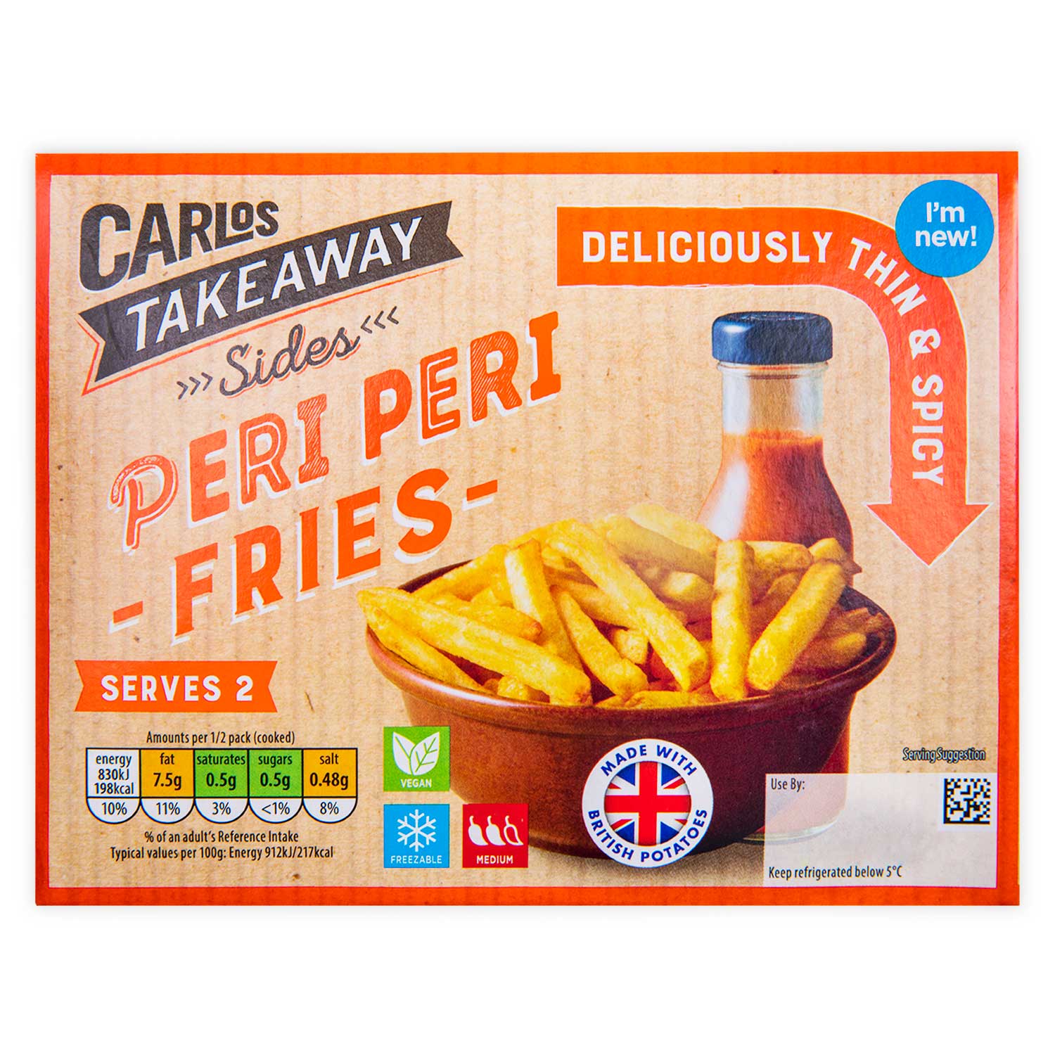 Carlos Takeaway Peri Peri Fries 250g