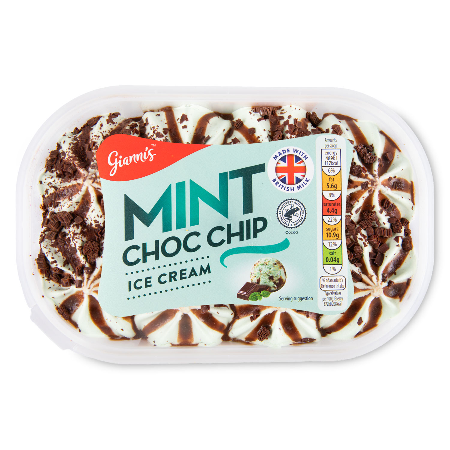 Gianni's Mint Chocolate Chip Ice Cream 900ml