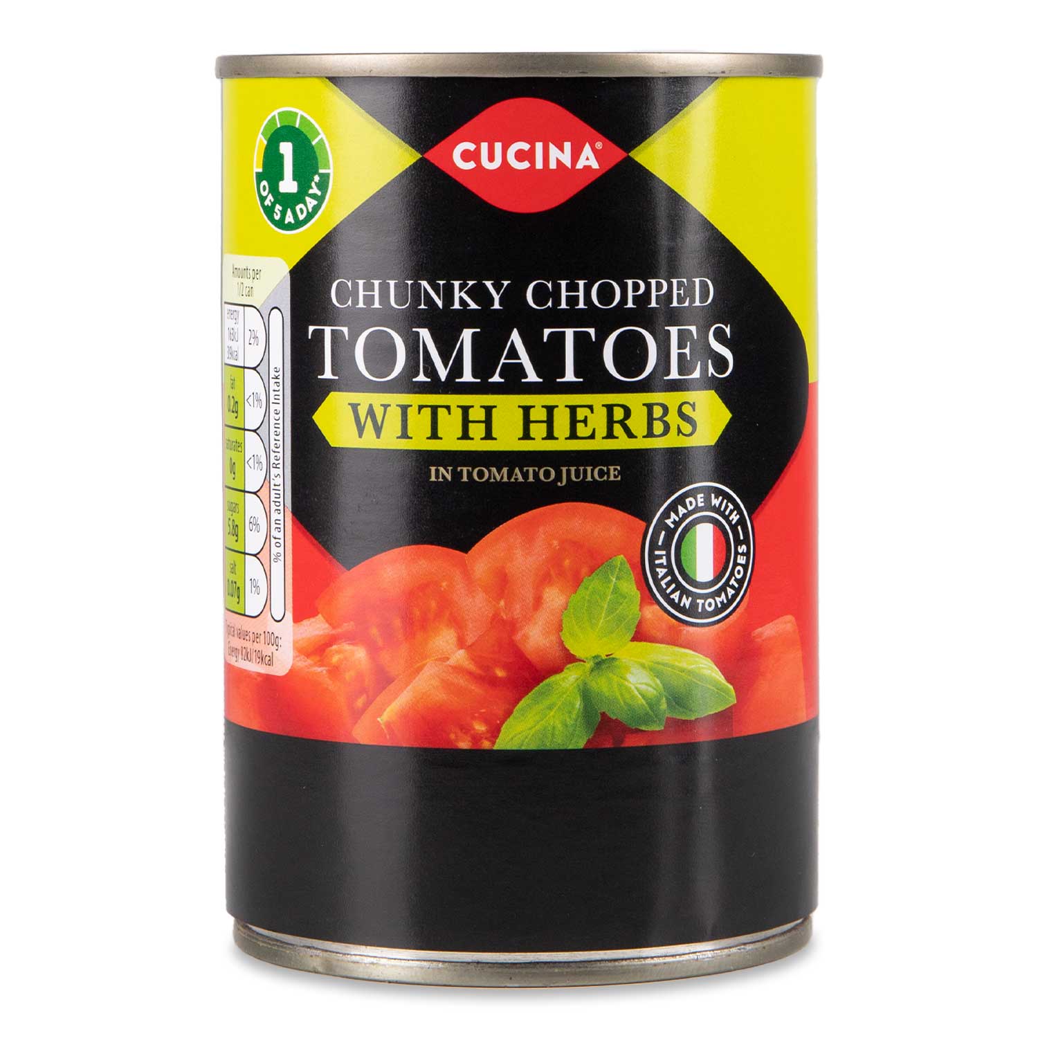 Cucina Chunky Chopped Tomatoes With Herbs In Tomato Juice 400g ALDI