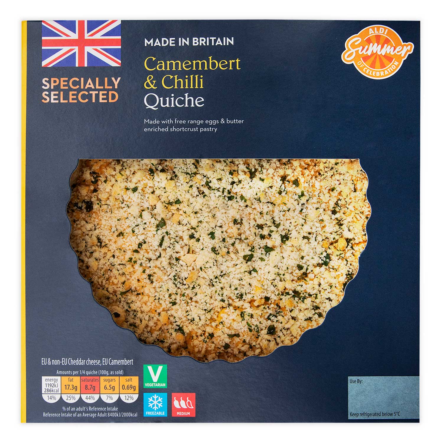 Specially Selected Camembert & Chilli Quiche 400g | ALDI