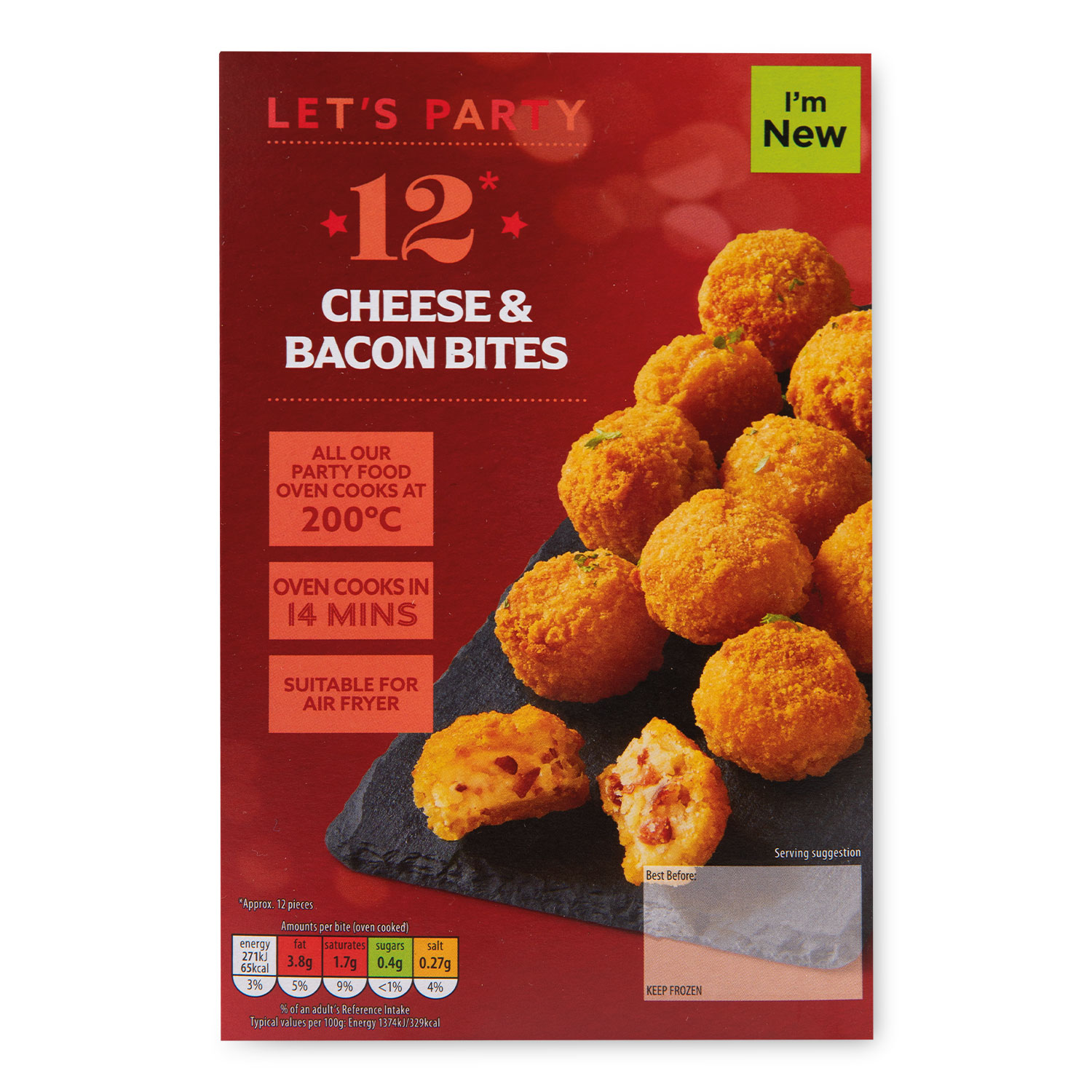 Lets Party Cheese & Bacon Bites 240g/12 Pack*