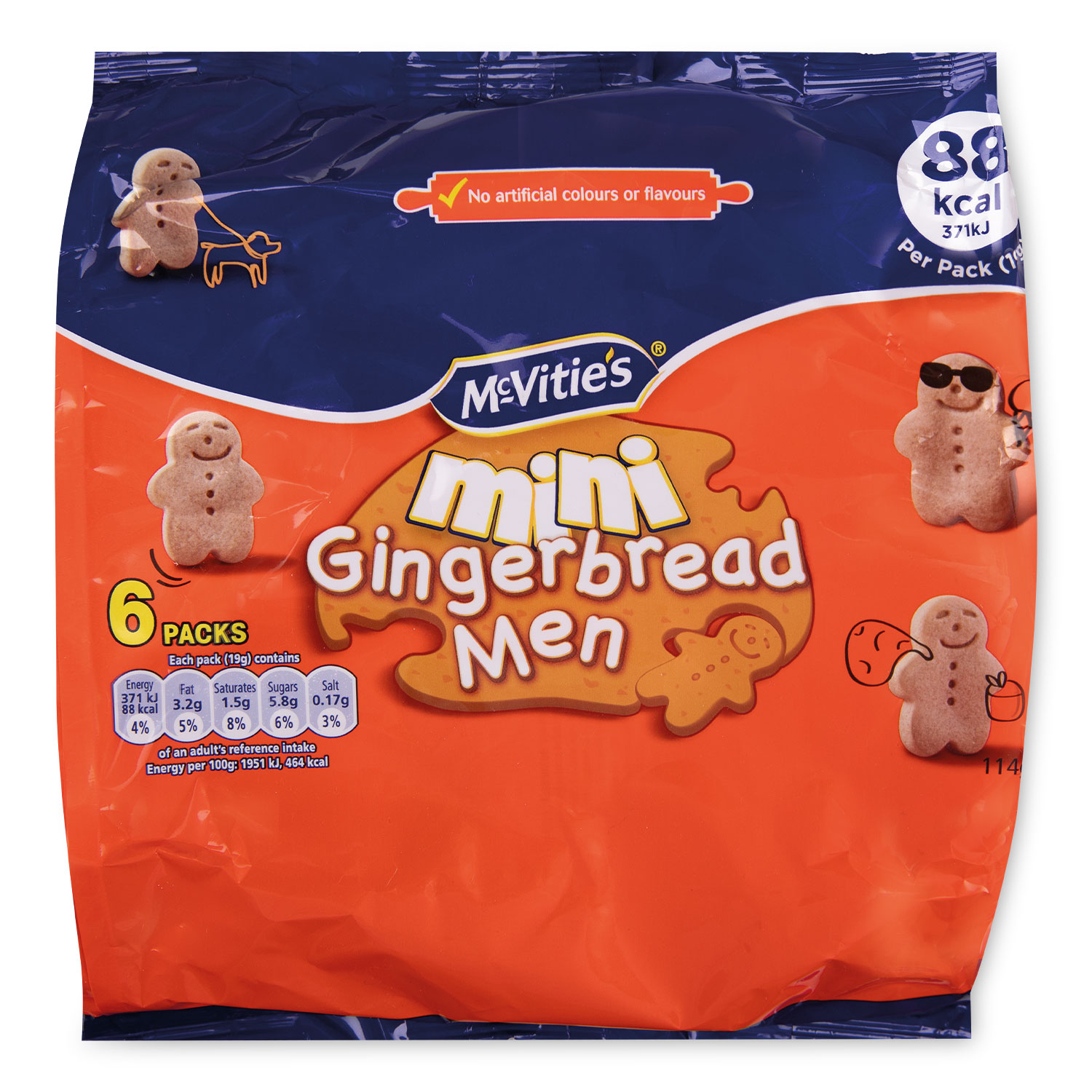 Mcvitie's Mini Gingerbread Men Multipack Biscuits 6 X 19g