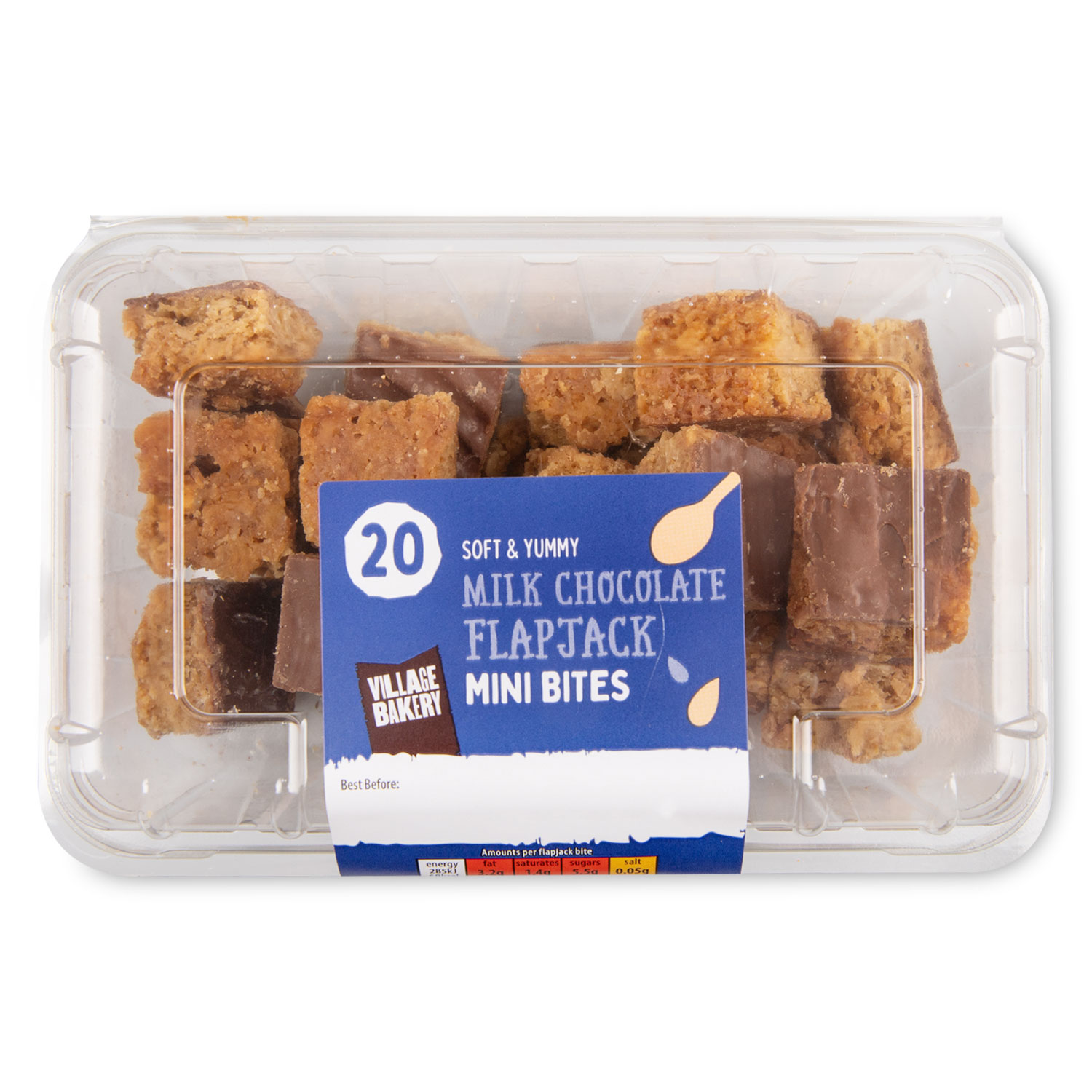 Village Bakery Milk Chocolate Flapjack Mini Bites 300g/20 Pack