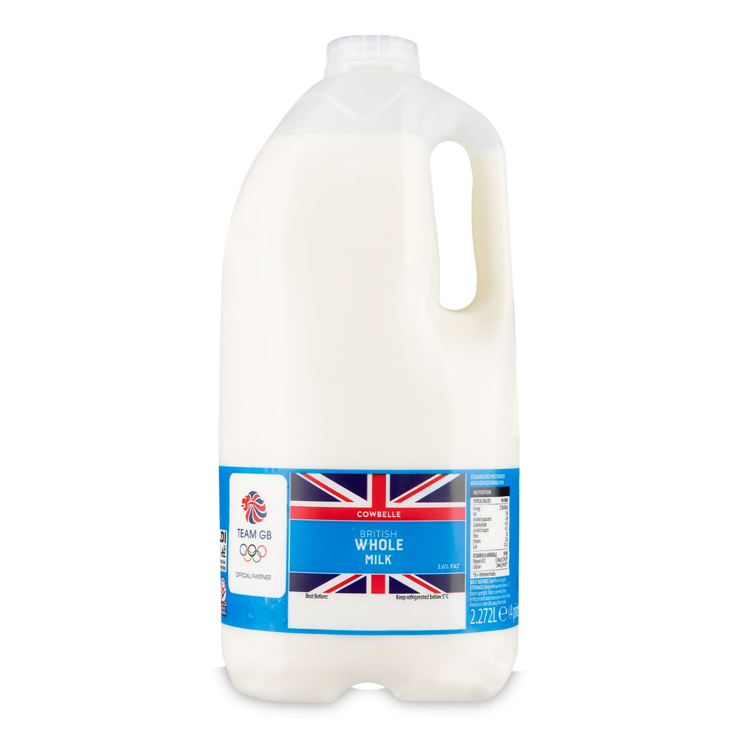 Cowbelle British Whole Milk 4 Pints