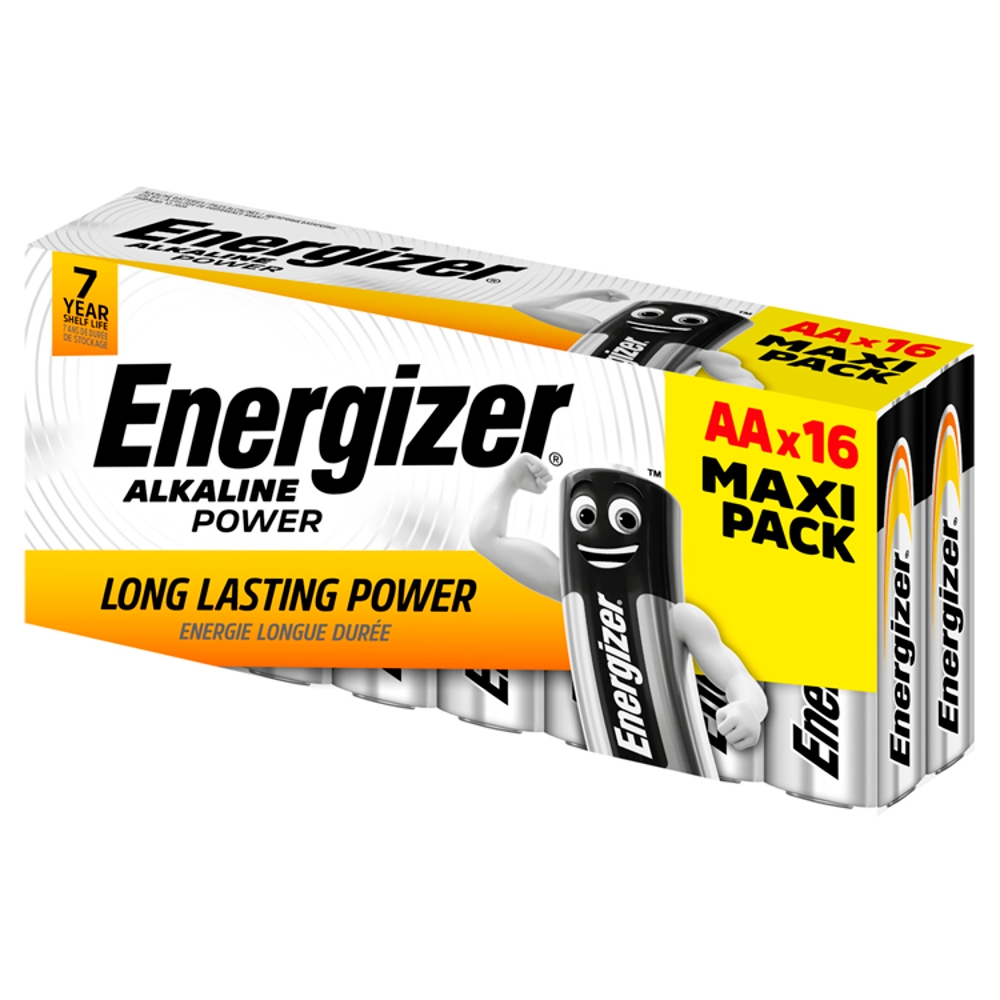 Energizer Alkaline Power AA Batteries, 16 Pack