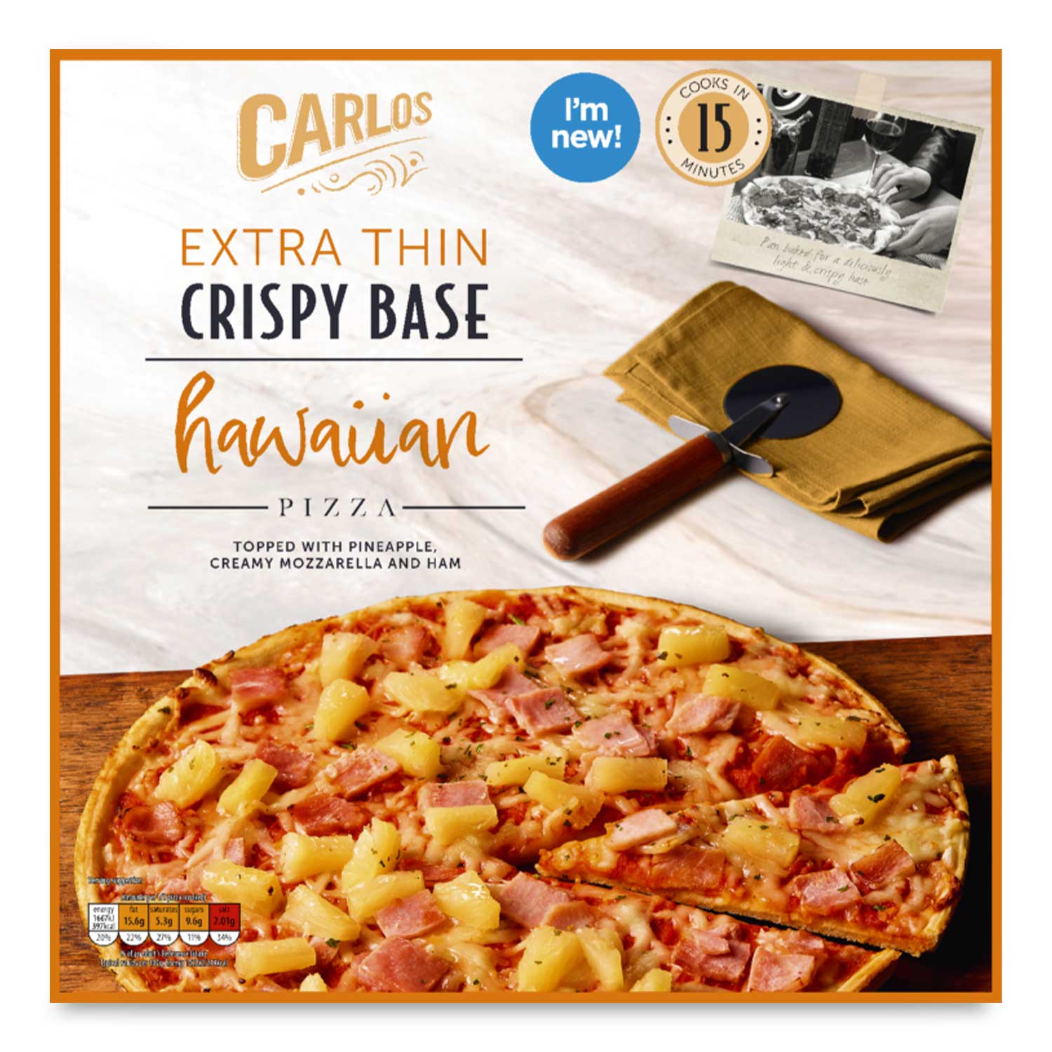 Carlos Extra Thin Crispy Base Hawaiian Pizza 355g | ALDI