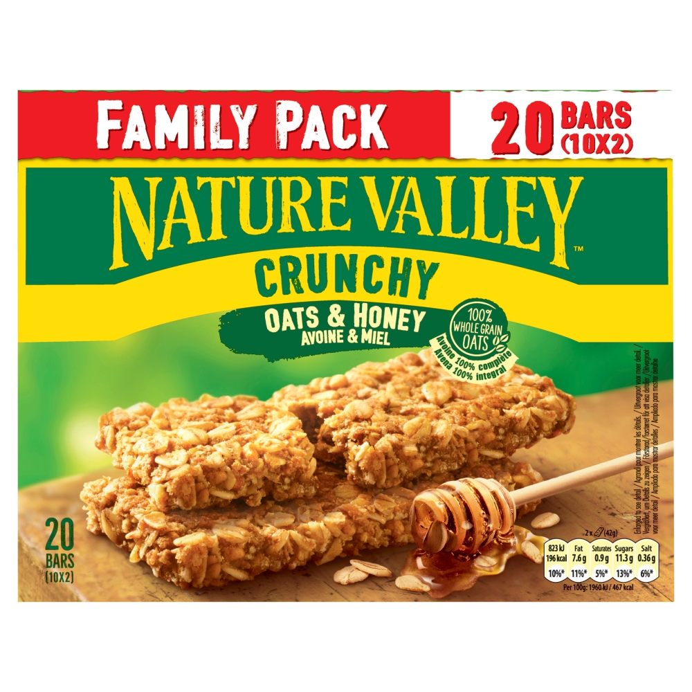 Nature Valley Crunchy Oats & Honey Family Pack (420g) 10 X 42g