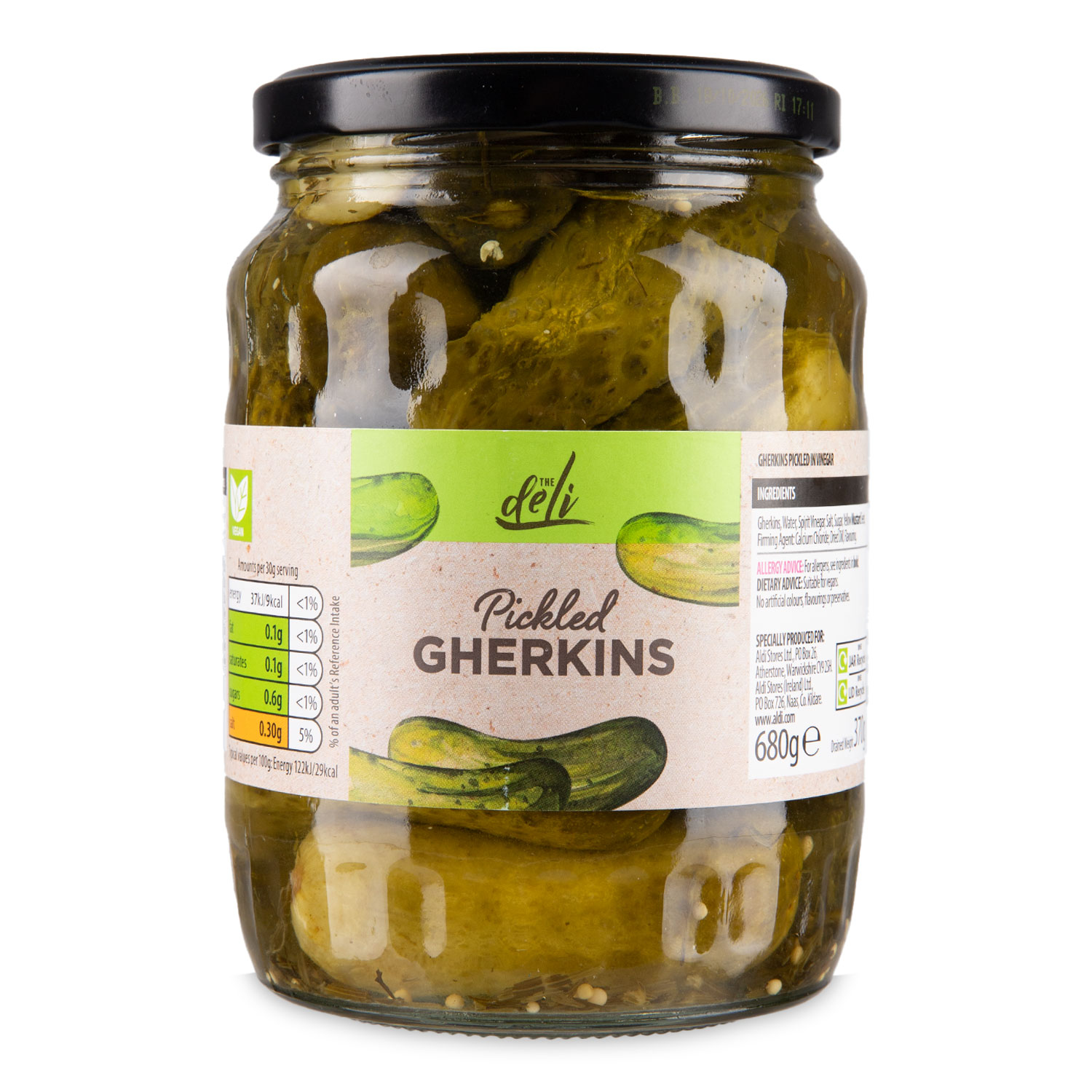 The Deli Pickled Gherkins 680g (370g Drained)