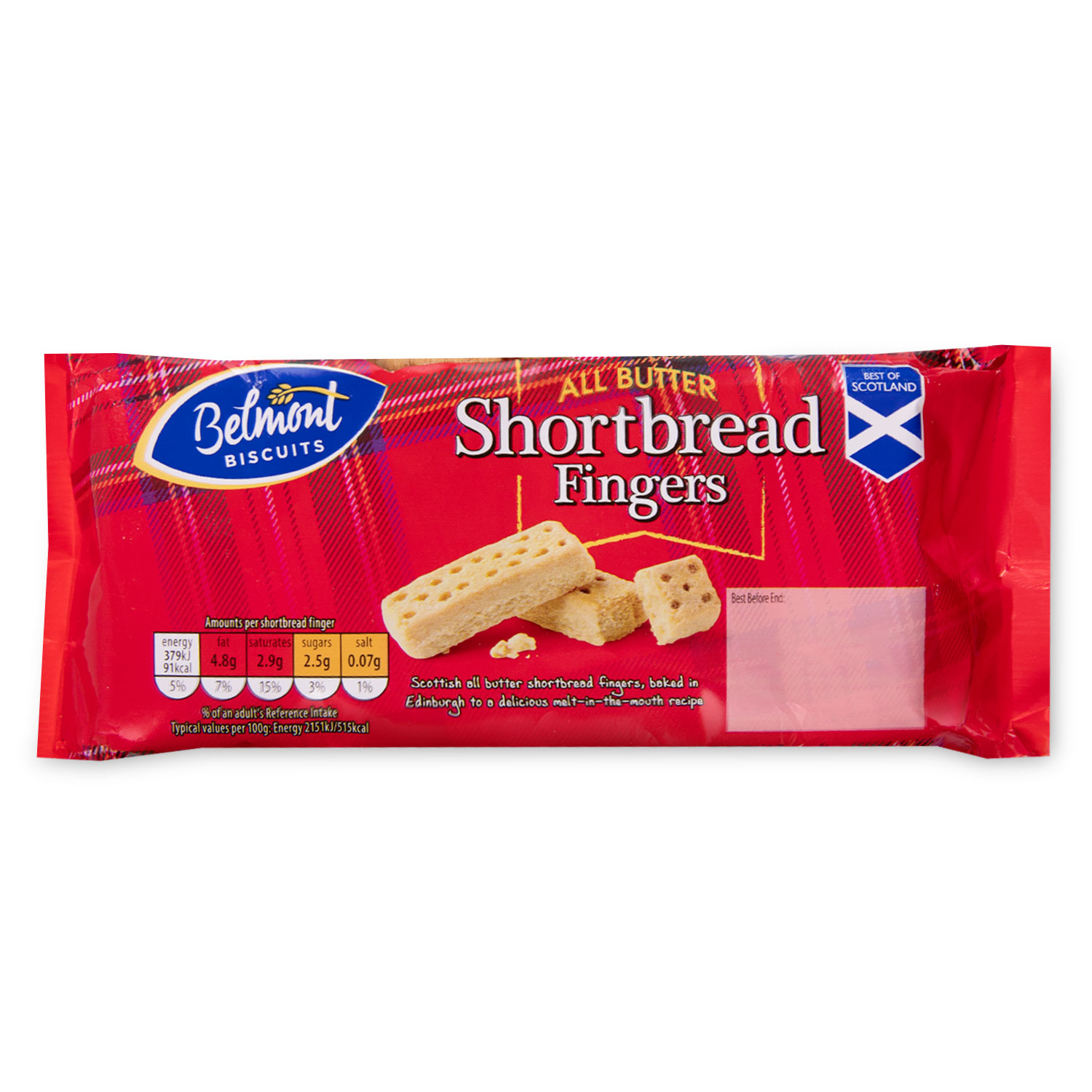 Belmont All Butter Shortbread Fingers 210g