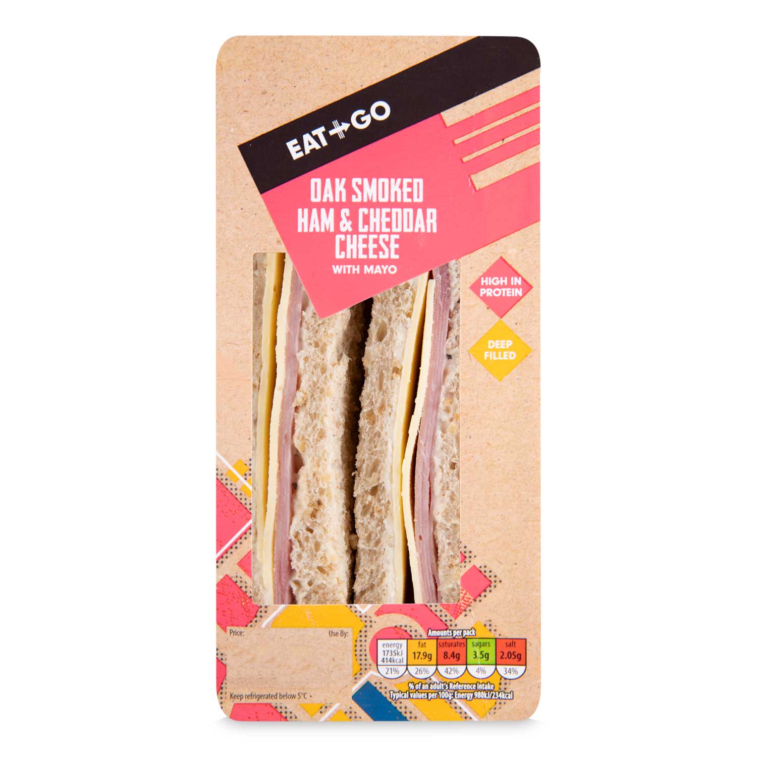 Eat & Go Ham & Cheddar Cheese Wrap 1 Pack - HelloSupermarket