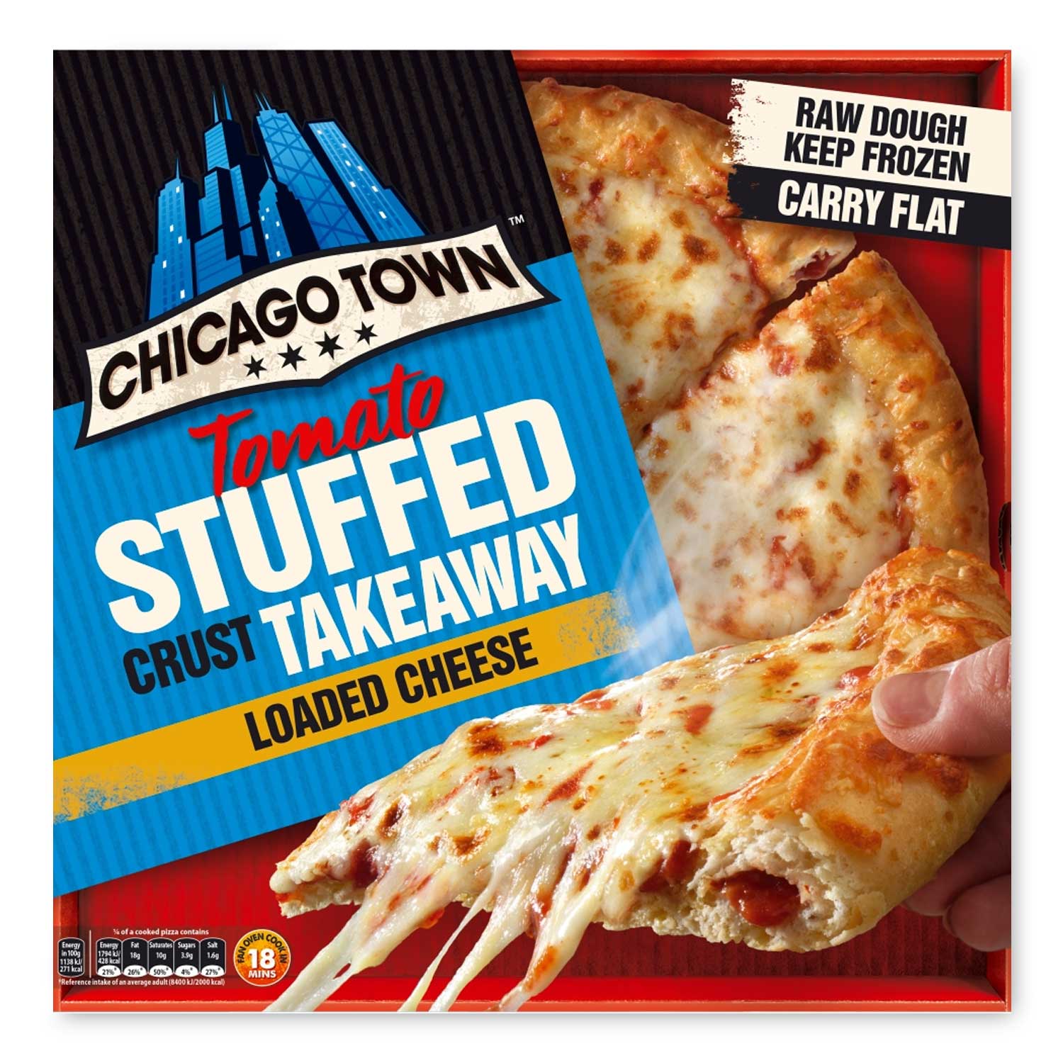 Chicago Town Takeaway Stuffed Crust Cheese Large Pizza 630g