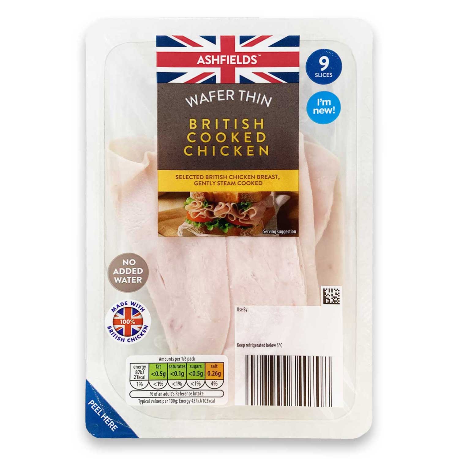 Ashfields British Wafer Thin Cooked Chicken 120g