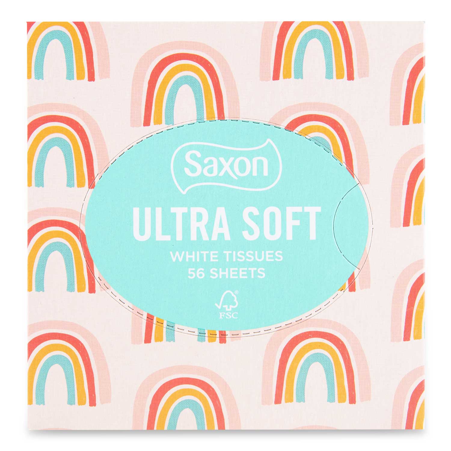 Saxon Ultra Soft White Tissues Summer Rainbows 56 Pack