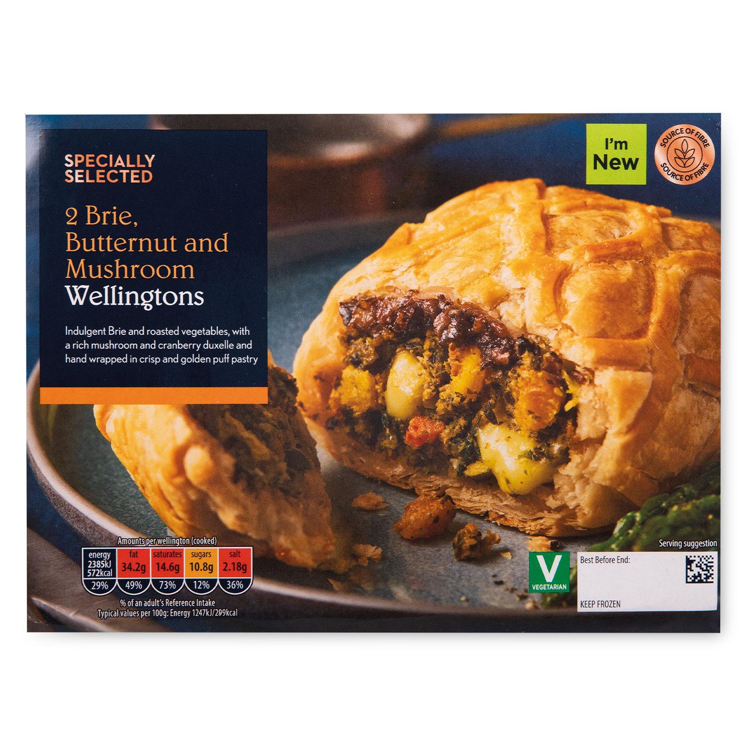 Specially Selected Brie, Butternut & Mushroom Wellingtons 440g/2 Pack