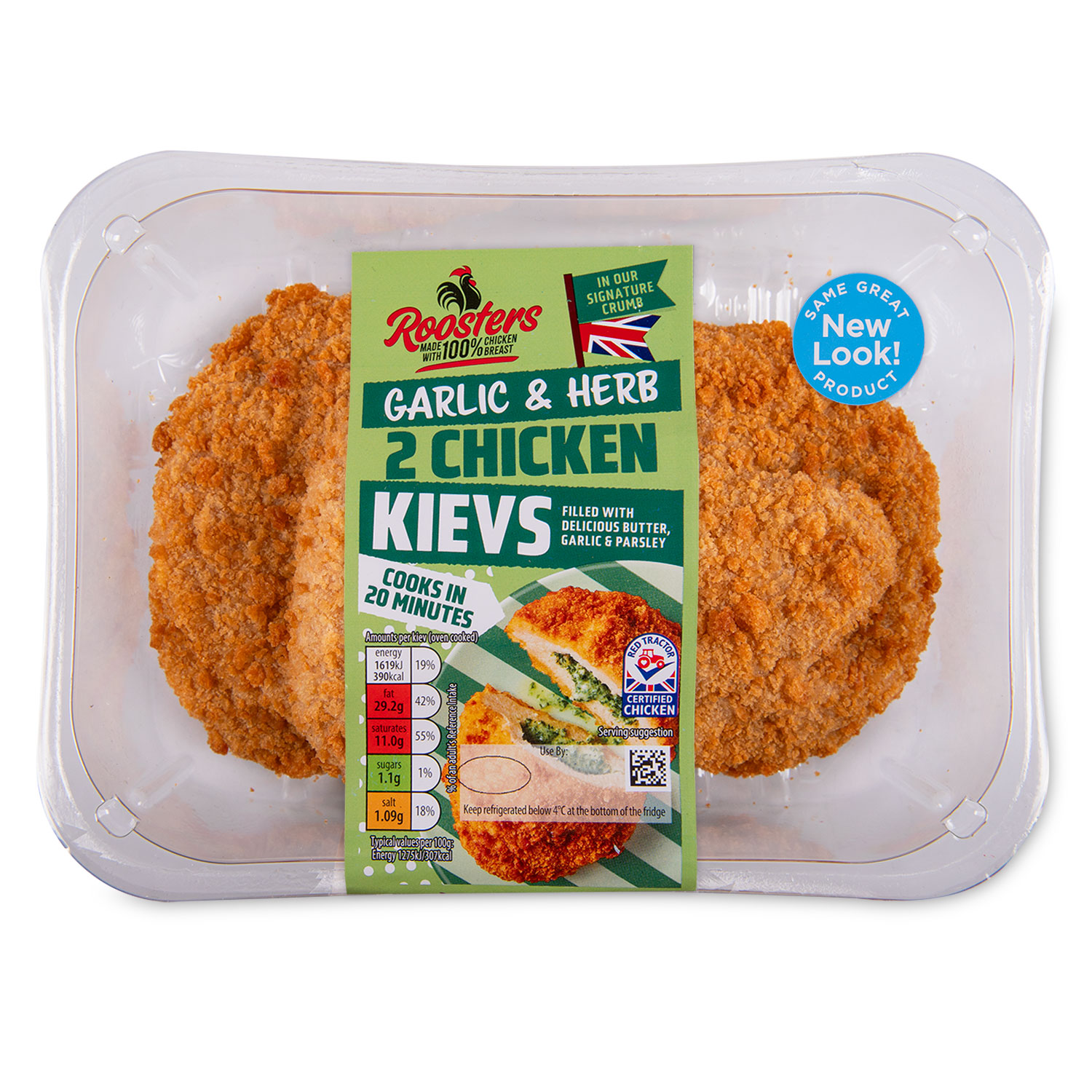 Roosters Garlic & Herb Chicken Kievs 260g/2 Pack