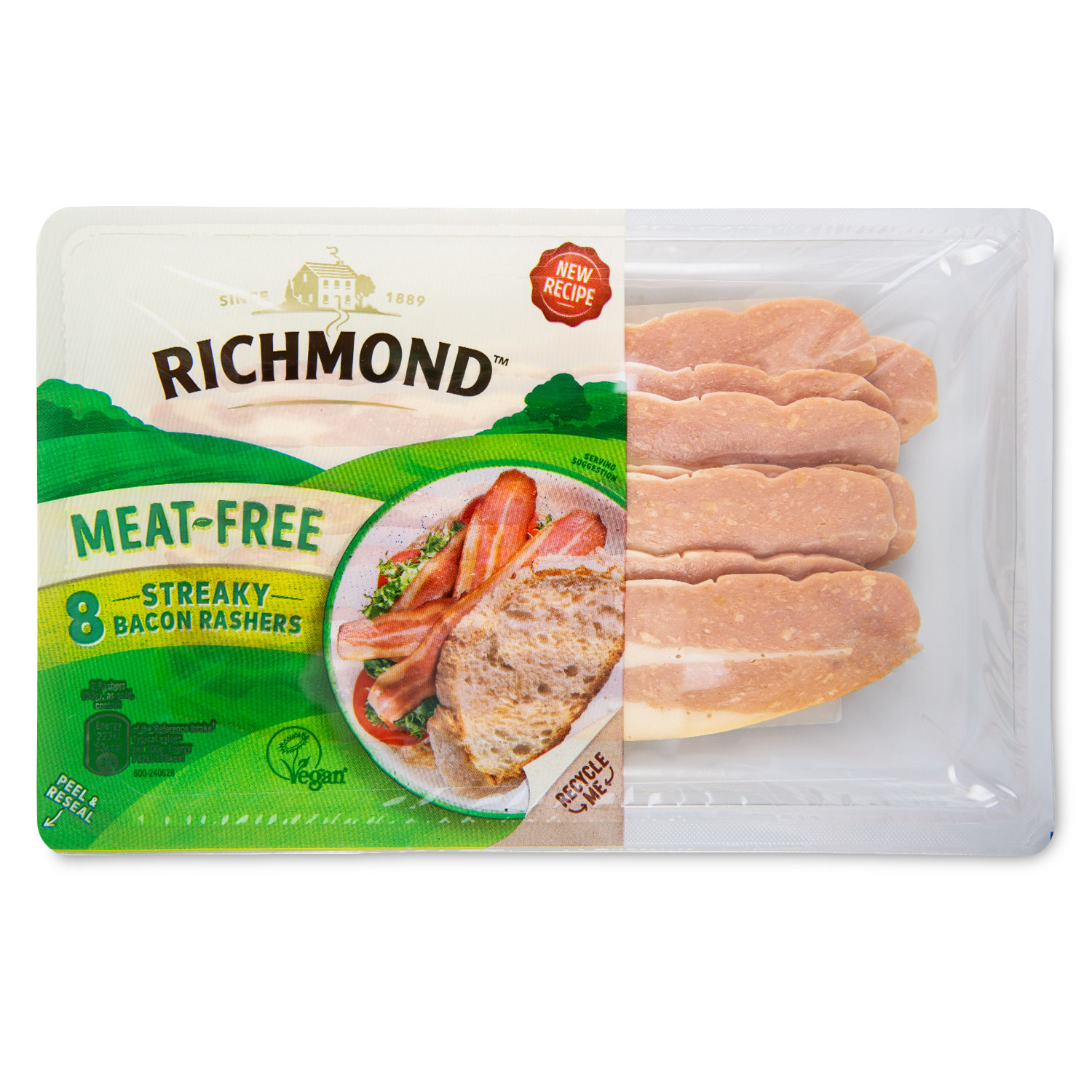 Richmond 8 Meat-free Streaky Bacon Rashers 120g