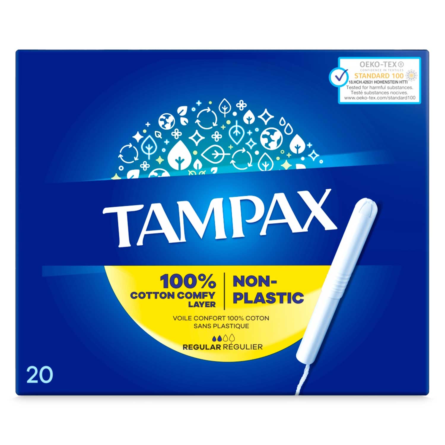 Tampax Regular Tampons With Cardboard Applicator 20 Pack