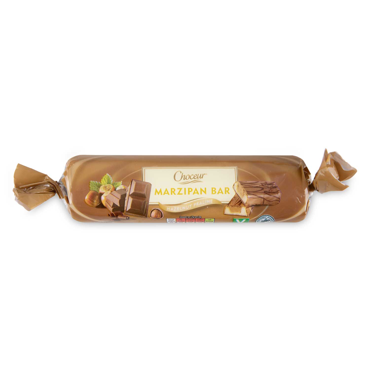 Choceur Marzipan Bar With Hazelnut Praline 125g