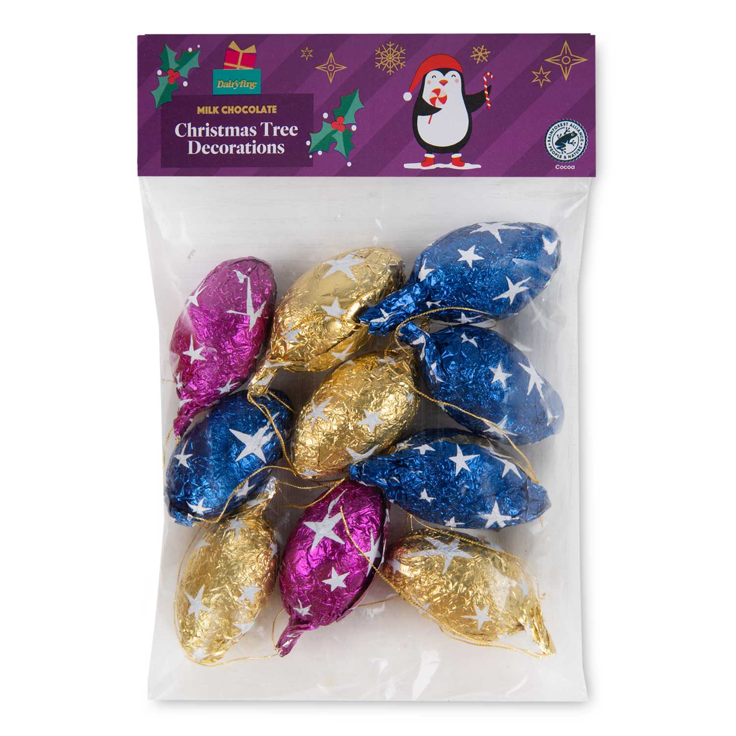 Dairyfine Milk Chocolate Cone Christmas Tree Decorations 100g