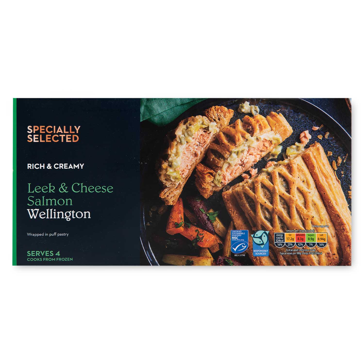 Specially Selected Leek & Cheese Salmon Wellington 700g