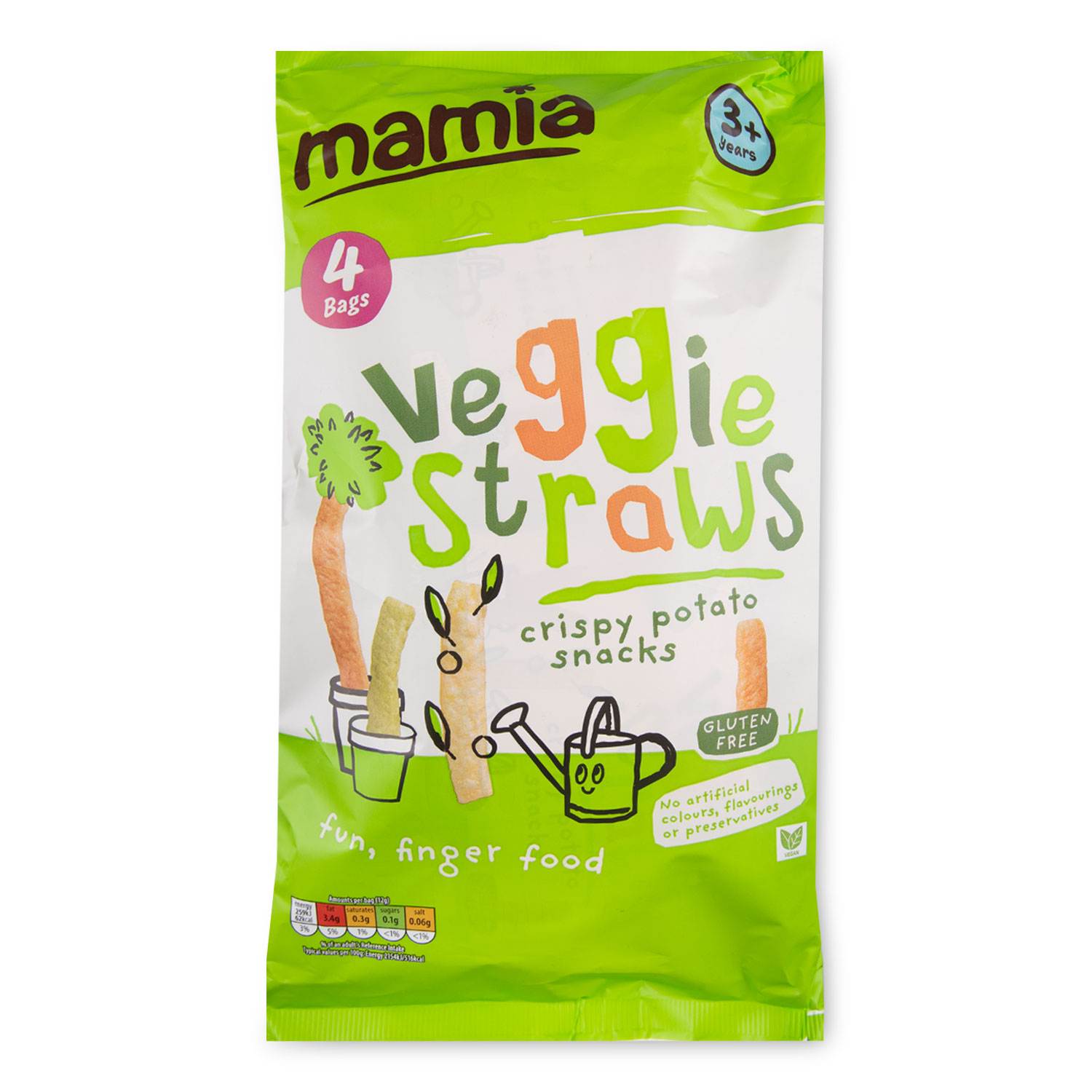 Mamia Veggie Straws 4x12g