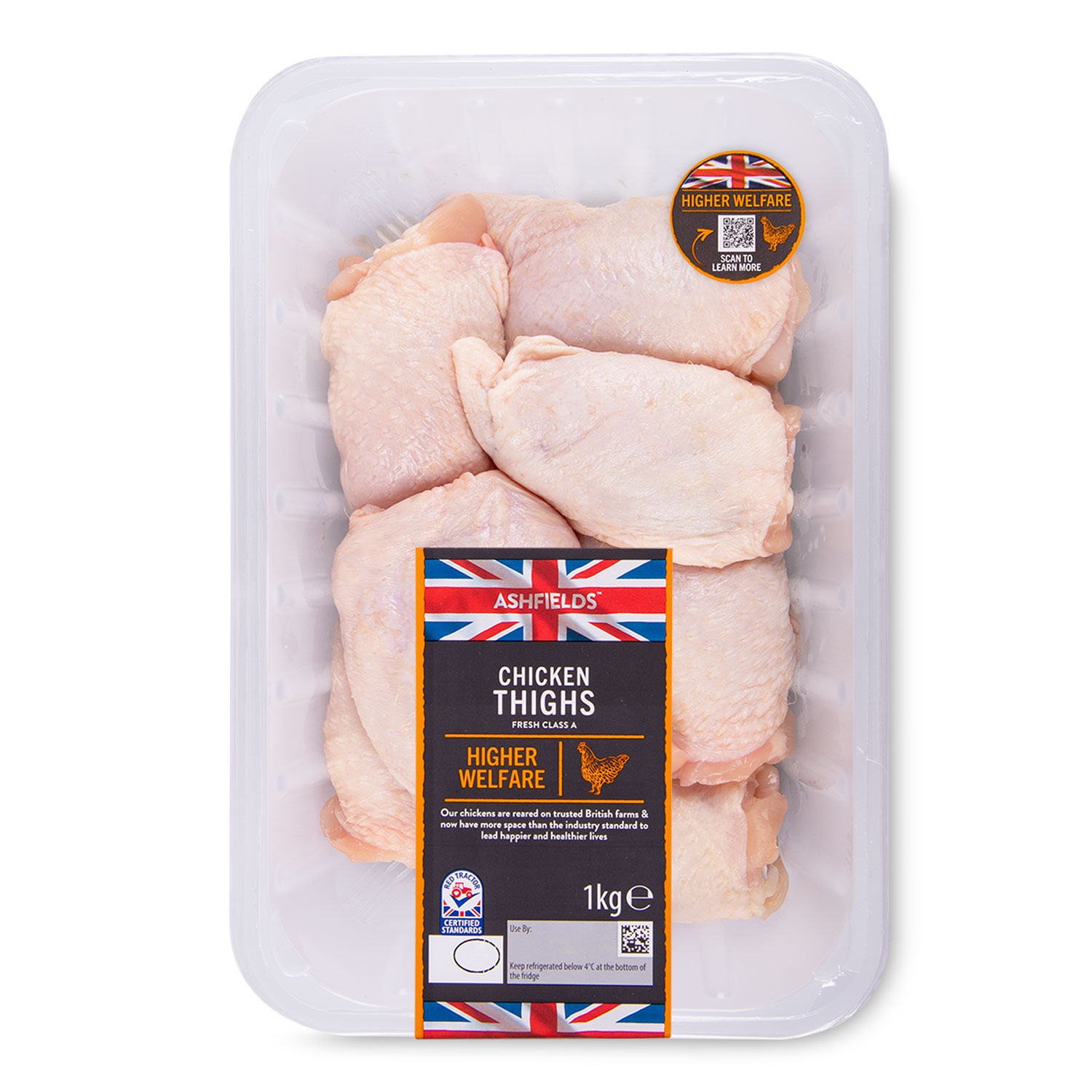 Ashfields British Chicken Thighs 1kg