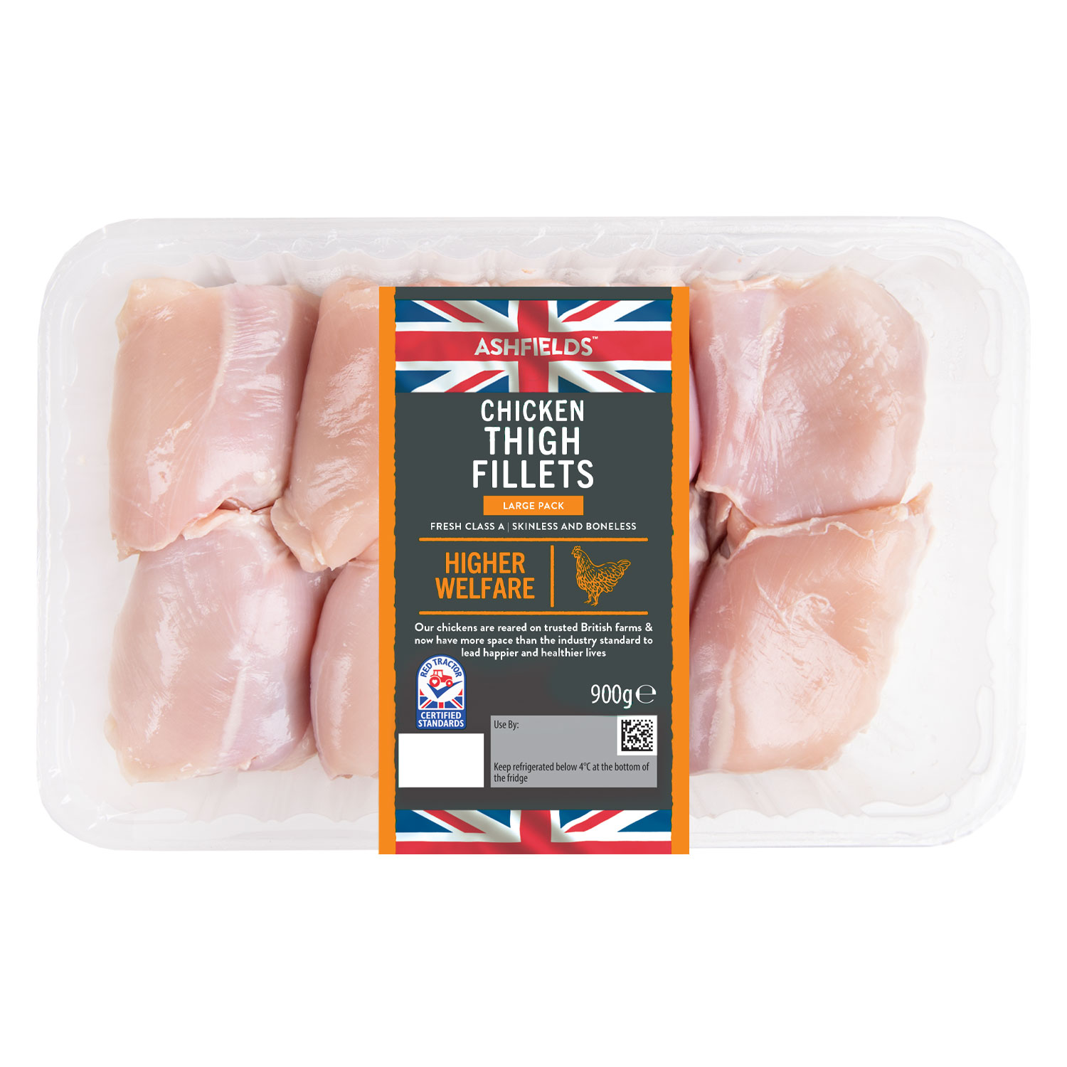 Ashfields British Chicken Thigh Fillets 900g