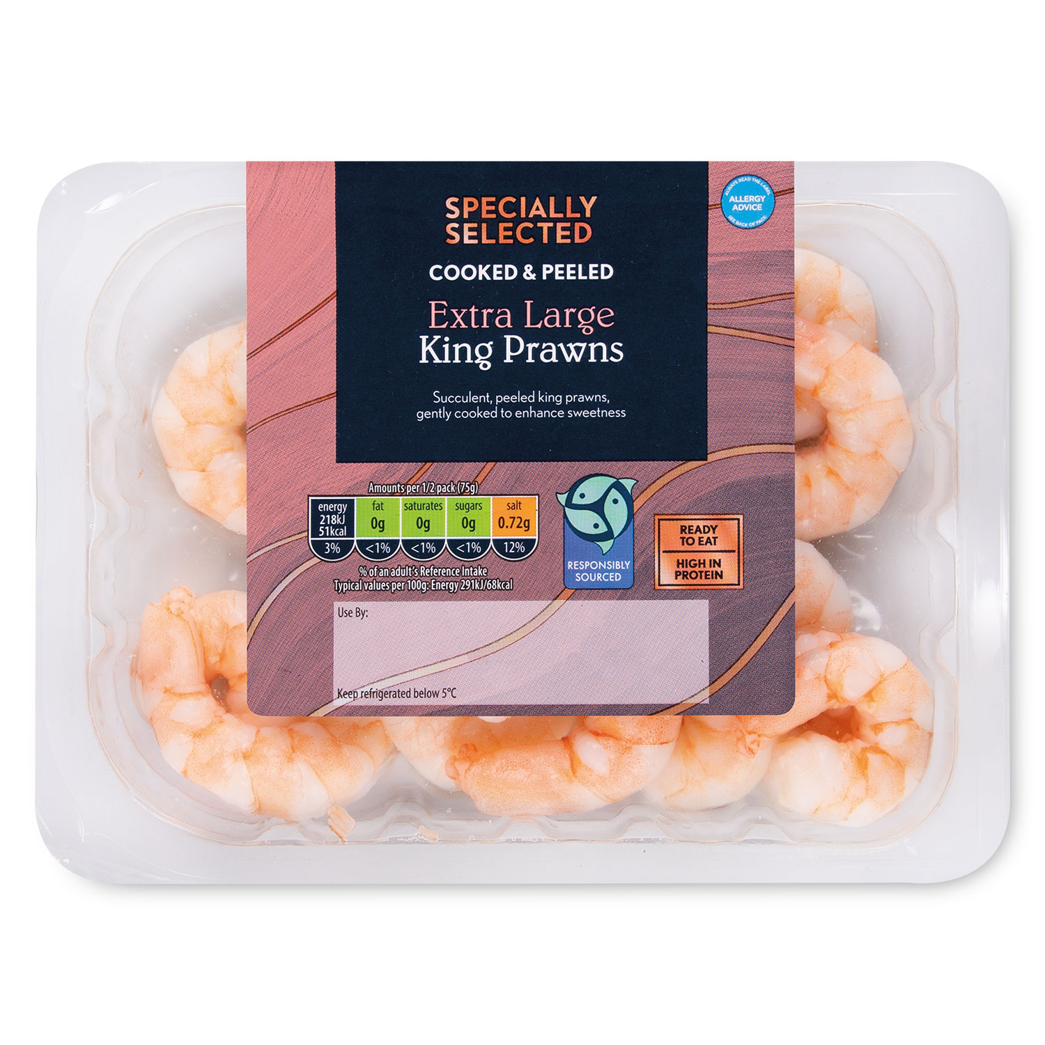 Specially Selected Cooked & Peeled Extra Large King Prawns 150g