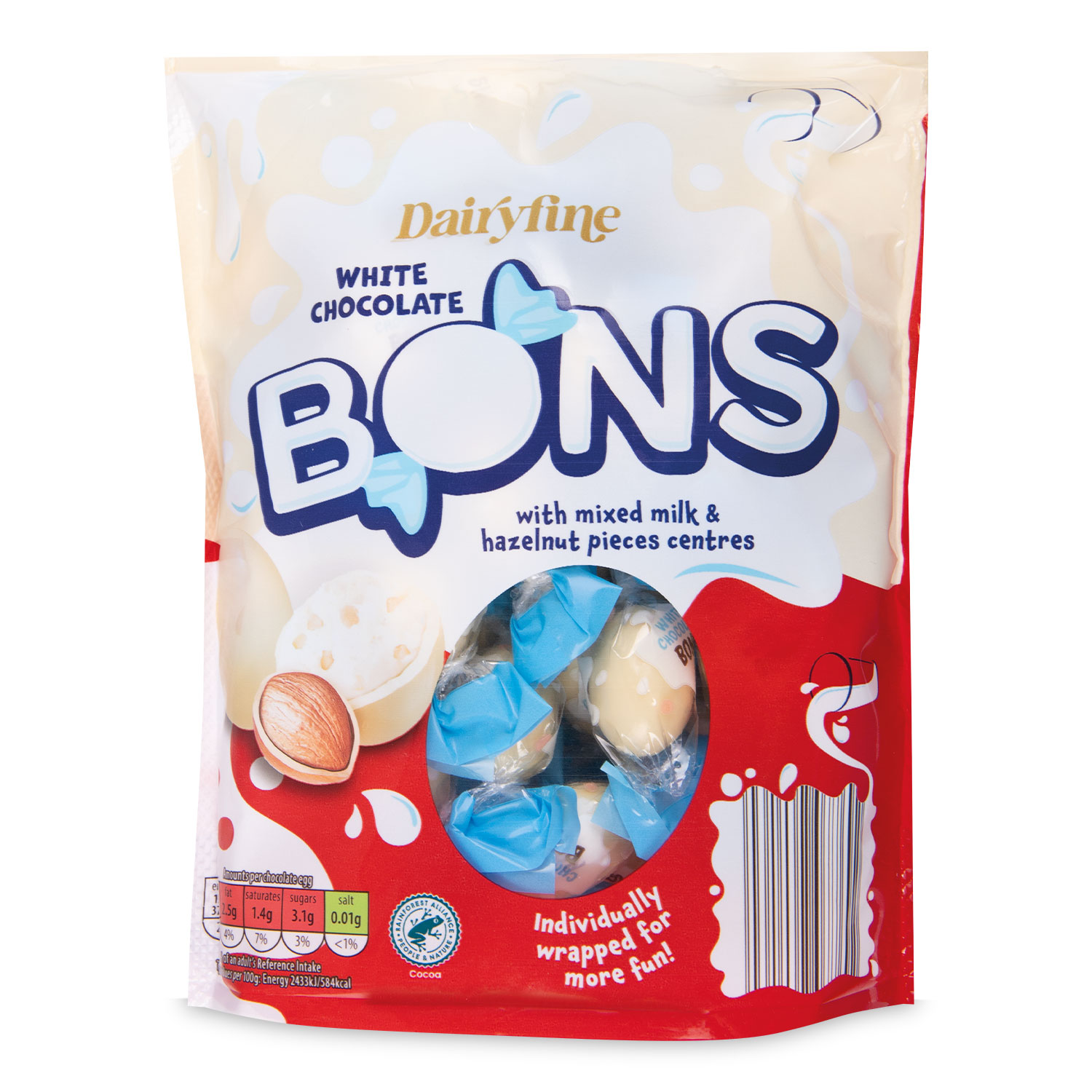 Dairyfine White Chocolate Bons 200g