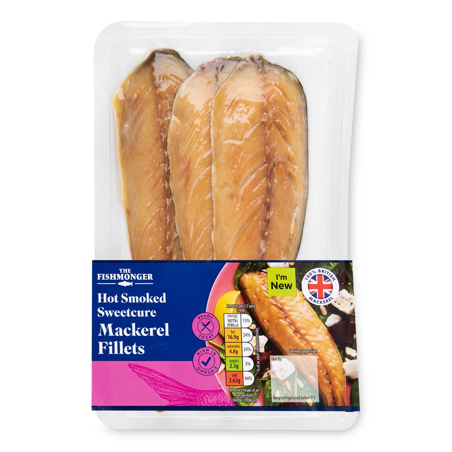 The Fishmonger Hot Smoked Sweetcure Mackerel Fillets 200g