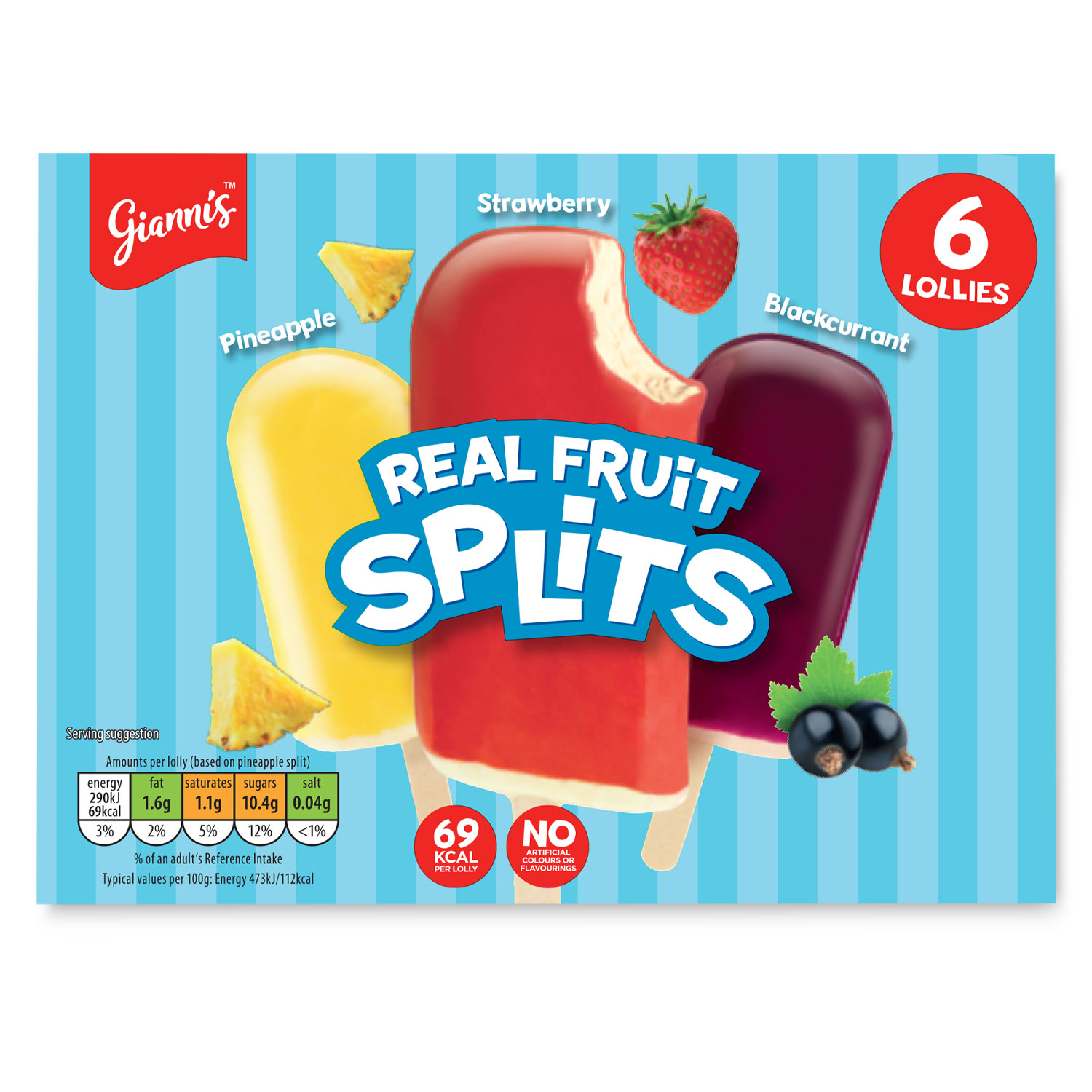 Real Fruit Splits 6x73ml Gianni's | ALDI.IE