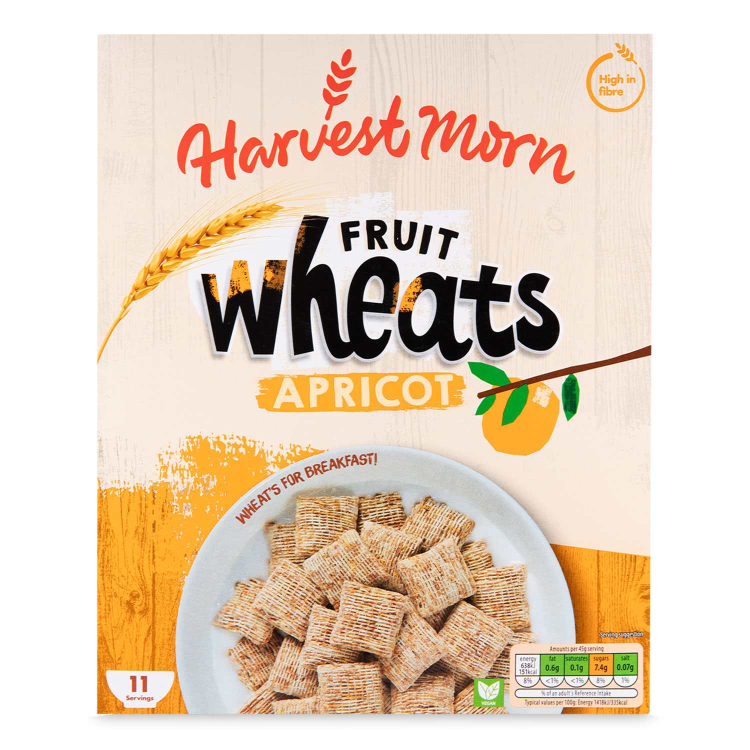 Apricot Fruit Wheats 500g Harvest Morn