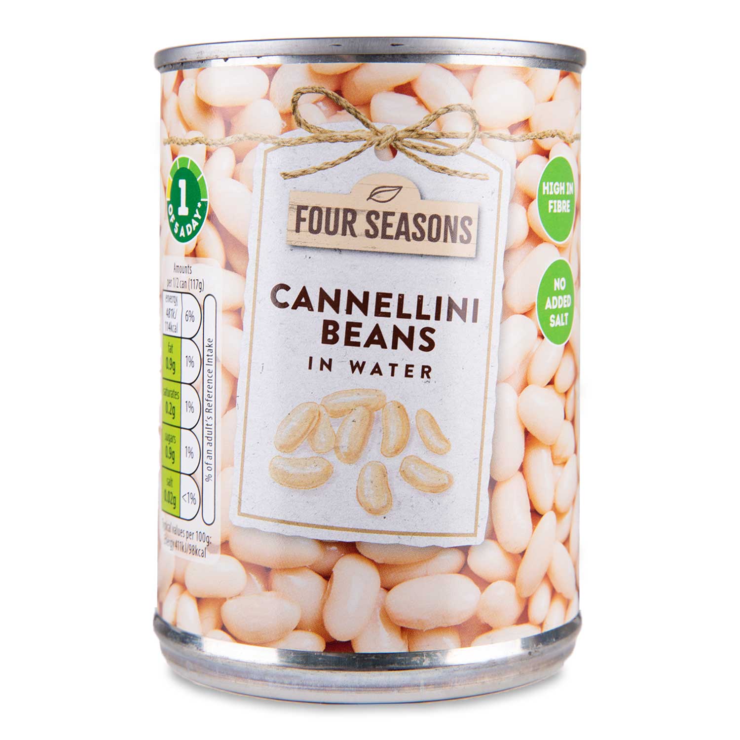 Cannellini Beans In Water 400g (235g Drained) Four Seasons