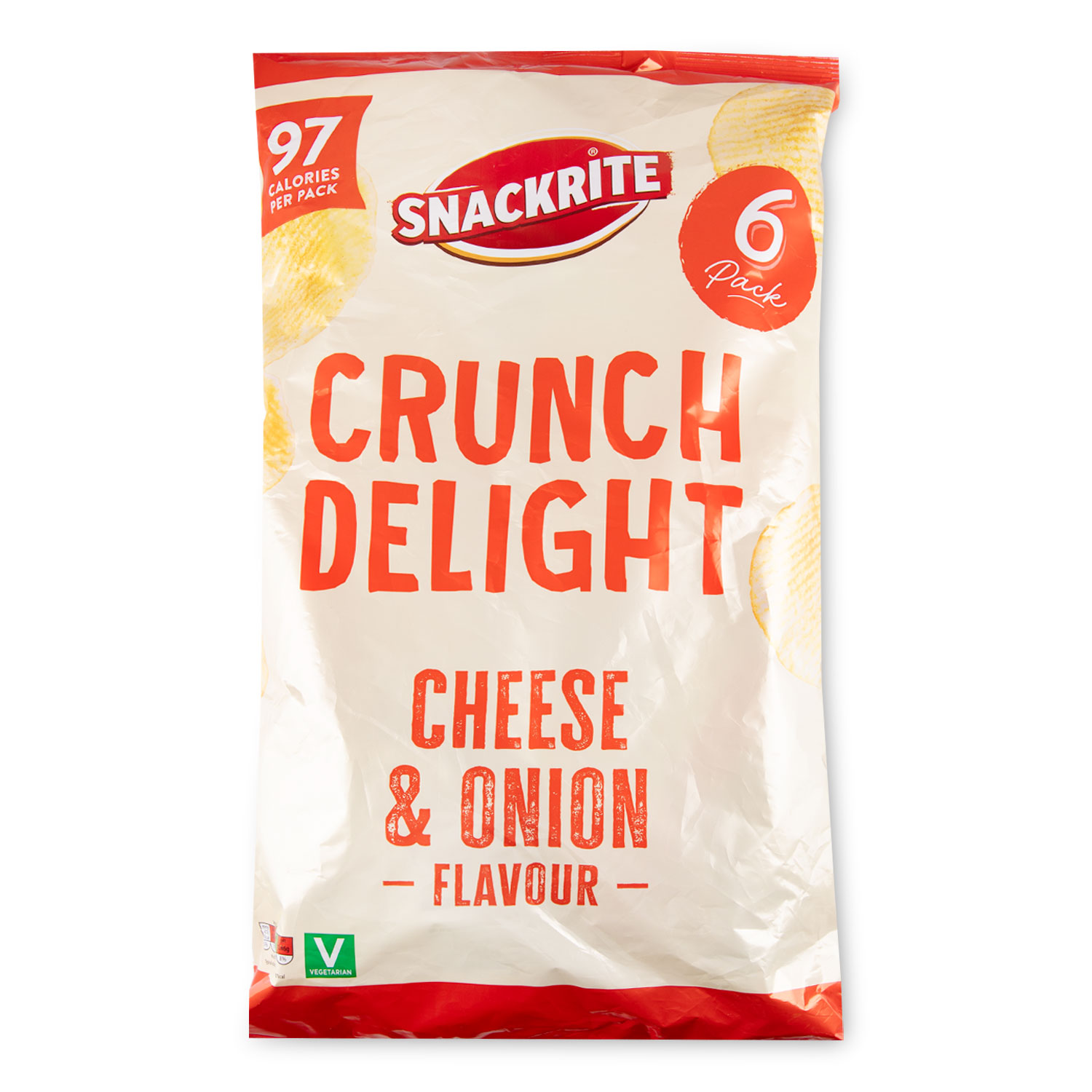 Crunch Delight Cheese & Onion Flavour 6x20g Snackrite