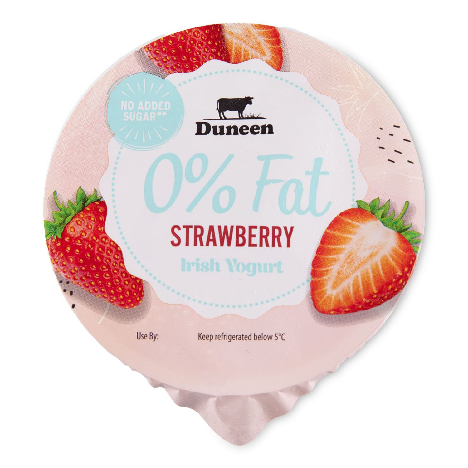 0% Fat Strawberry Irish Yogurt 500g Duneen