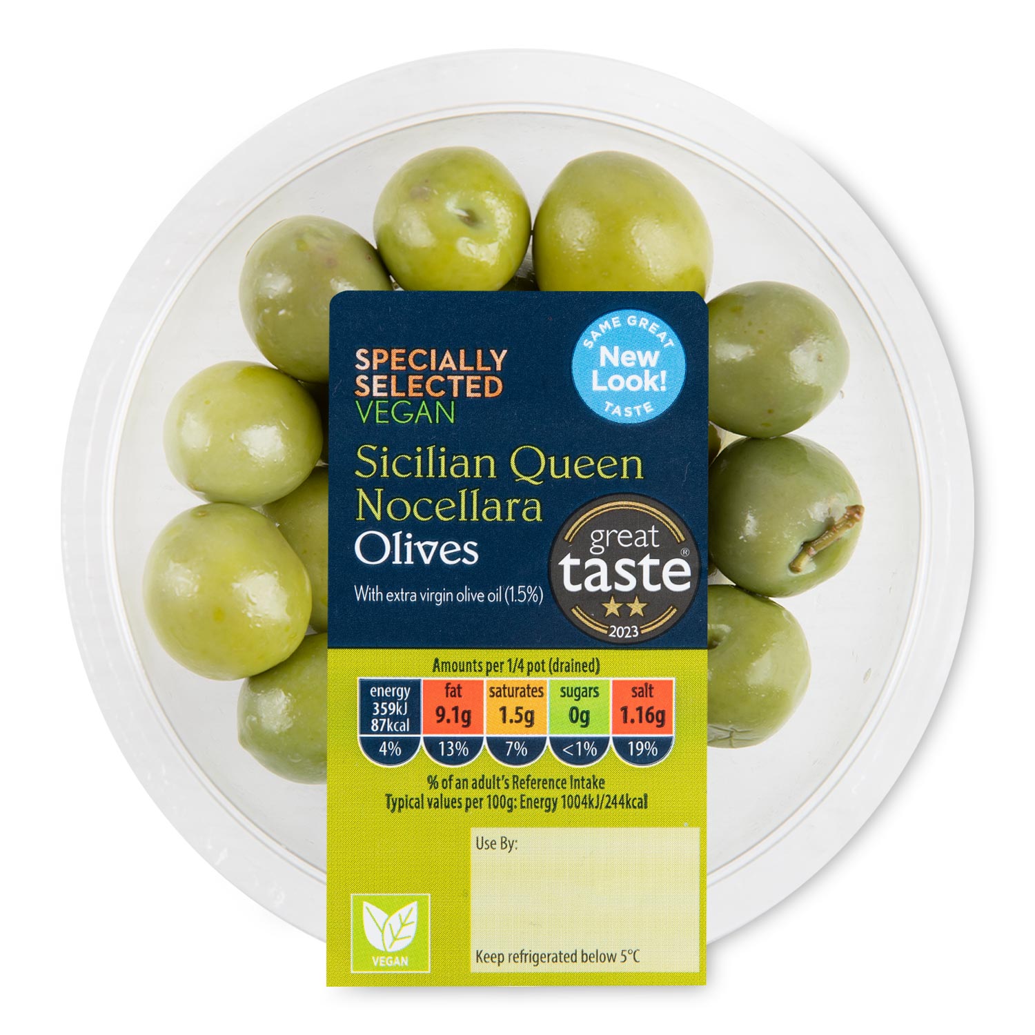 Sicilian Queen Nocellara Olives 150g Specially Selected | ALDI.IE