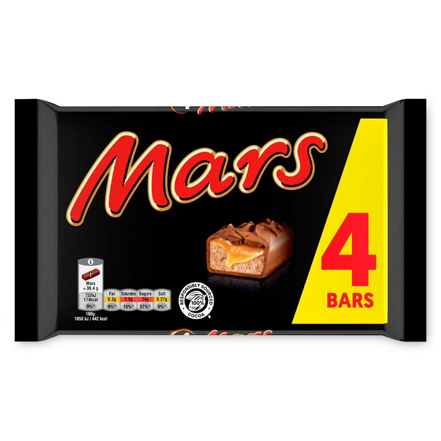 Caramel, Nougat & Milk Chocolate Bars Multipack 4 X 157.6g Mars | ALDI.IE