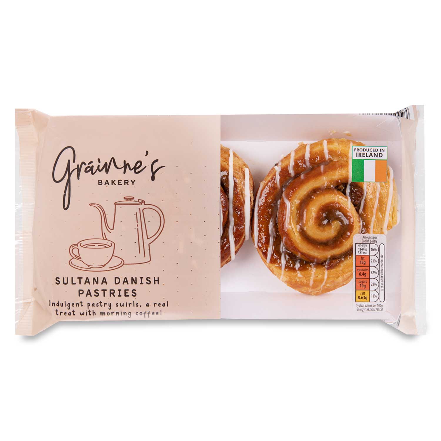 Sultana Danish Pastries 2 Pack Gráinne's