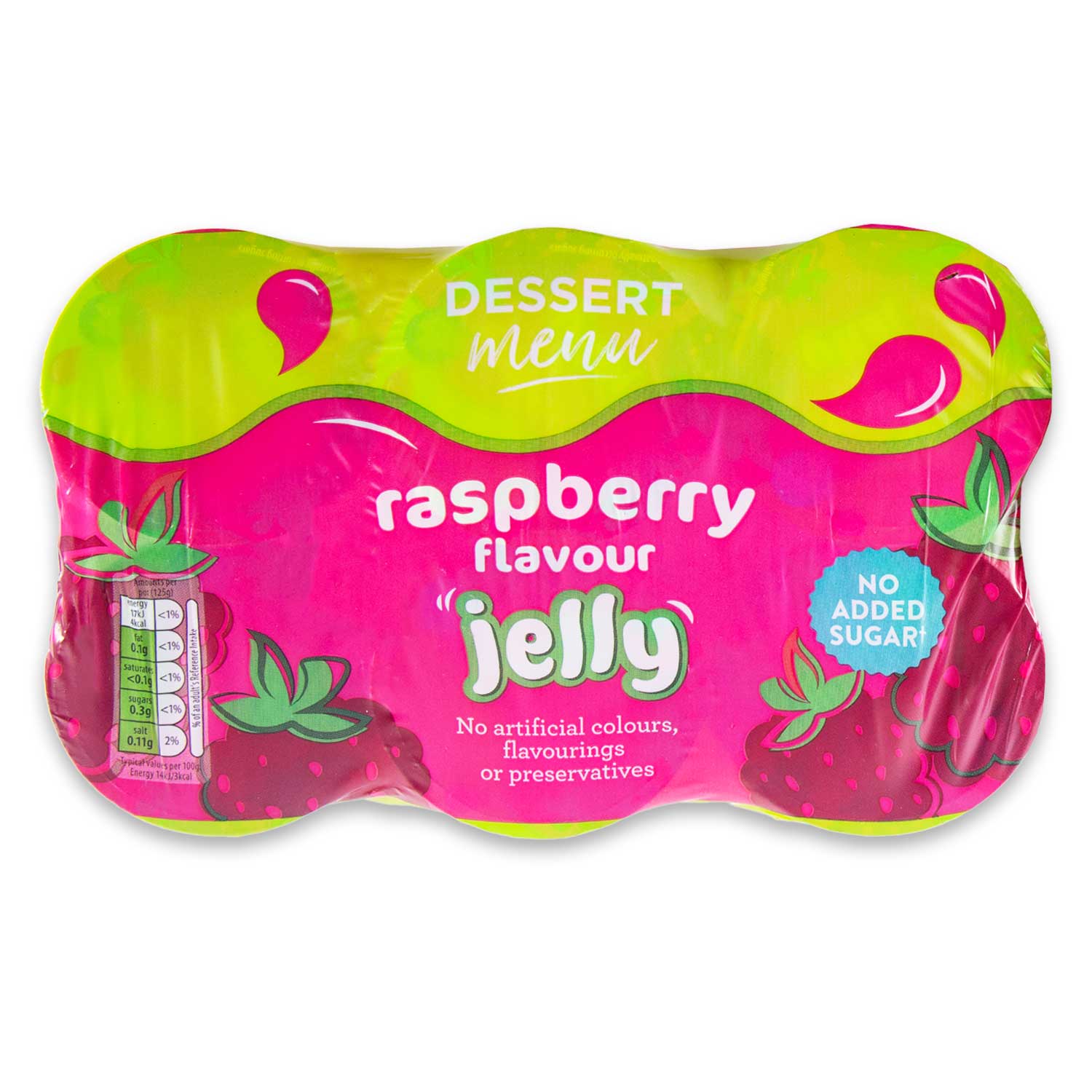 Raspberry Flavour Jelly 6x125g Dessert Menu